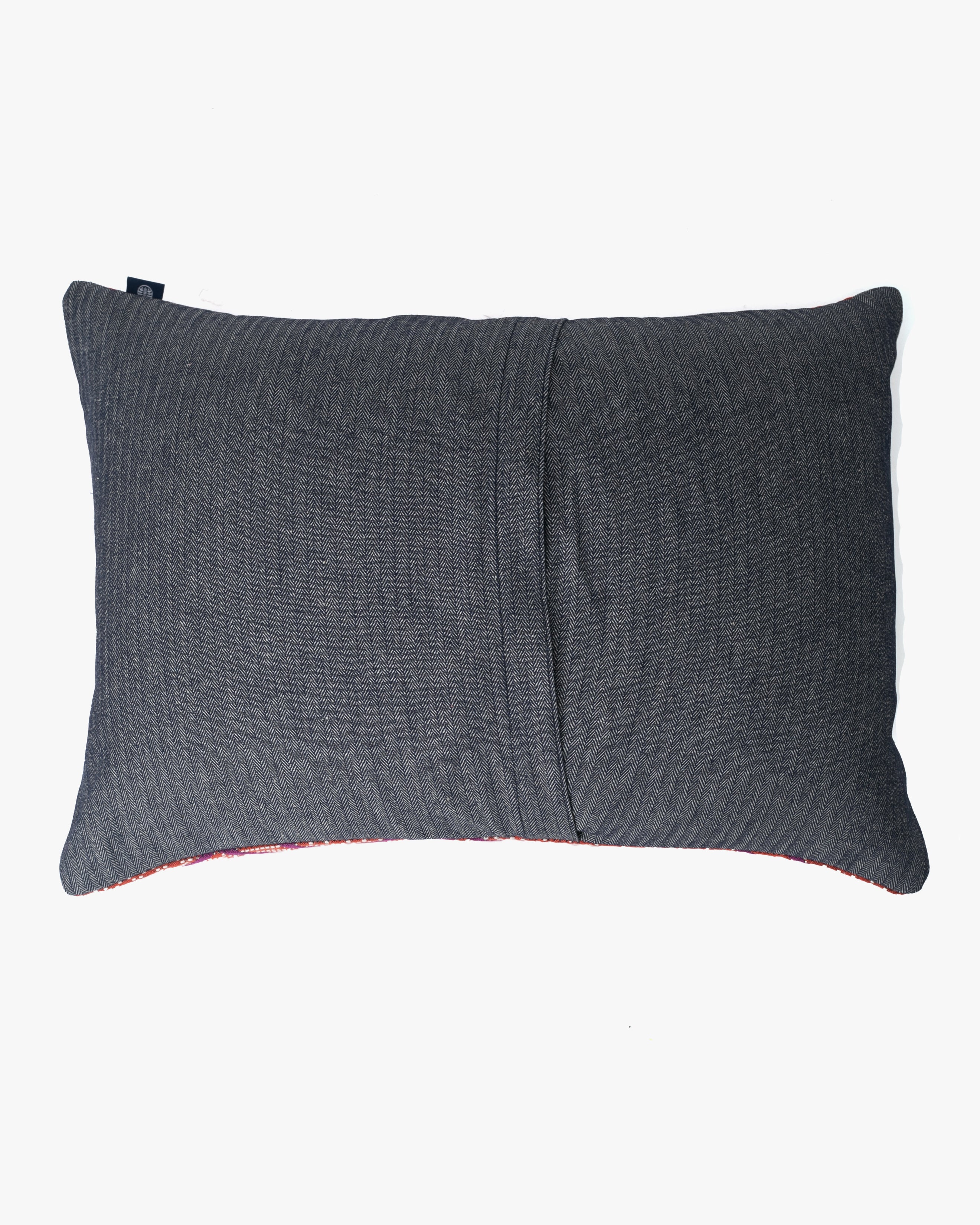 Kiriko Original Pillow, Burnt Scarlet with Red Violet Diamonds and White Patterns - Image 2