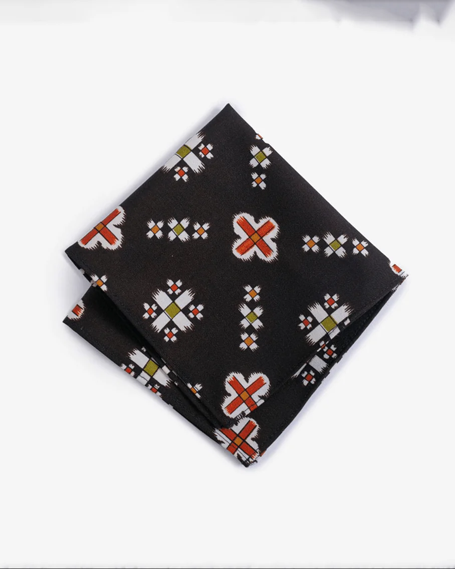 Kiriko Original Pocket Square, Multi Color Jyuji - Image 2
