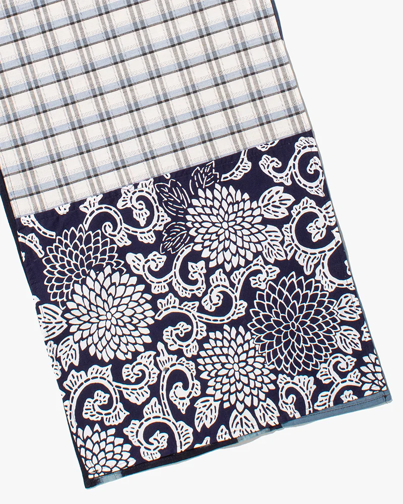 Kiriko Original Scarf, Patched Kasuri, Indigo, 26 - Image 8