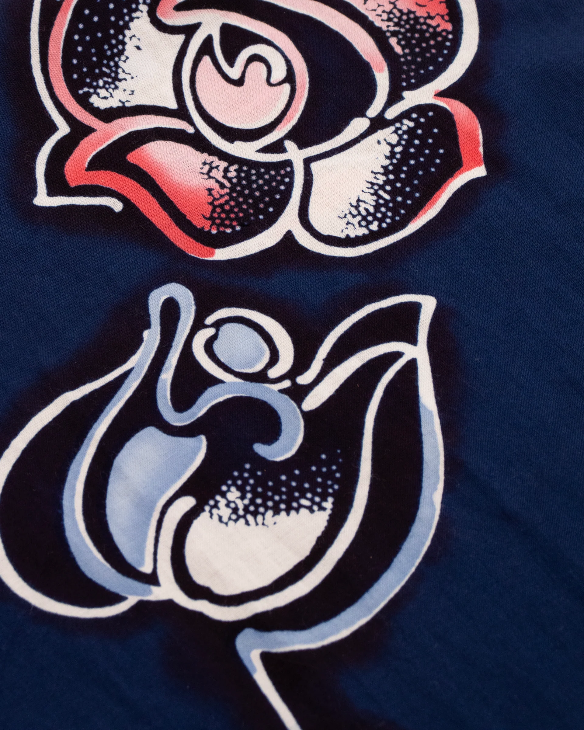Kiriko Original Scarf, Split Yukata, Wide, Pink and Blue Roses - Image 3