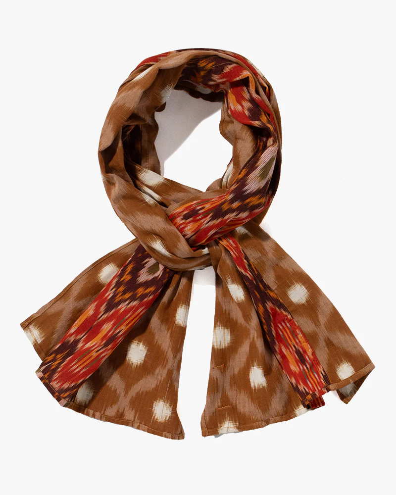 Kiriko Original Scarf, Triple Split, Indian Kasuri, #10 - Image 3