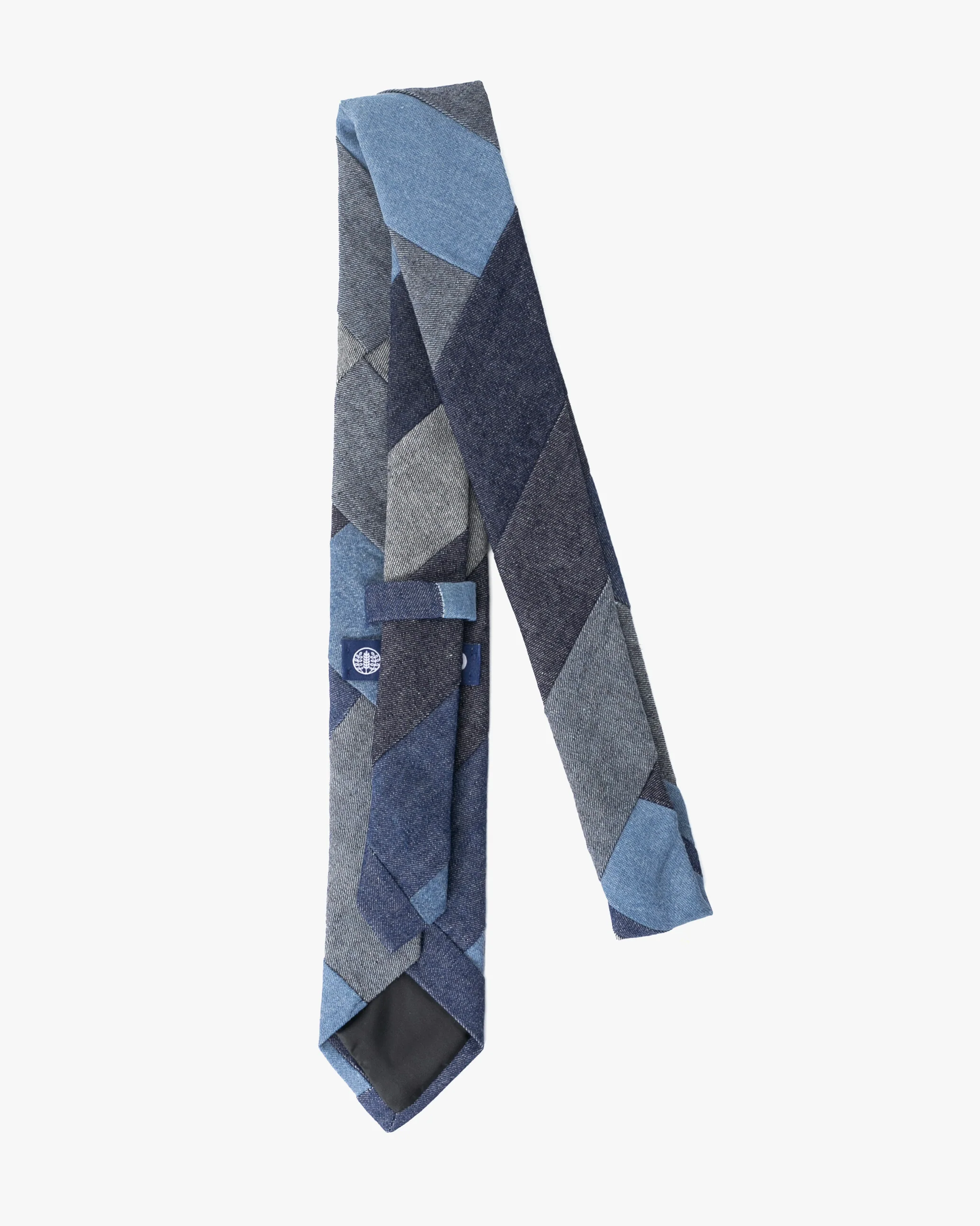 Kiriko Original Tie, Patchwork, Dark Denim - Image 4