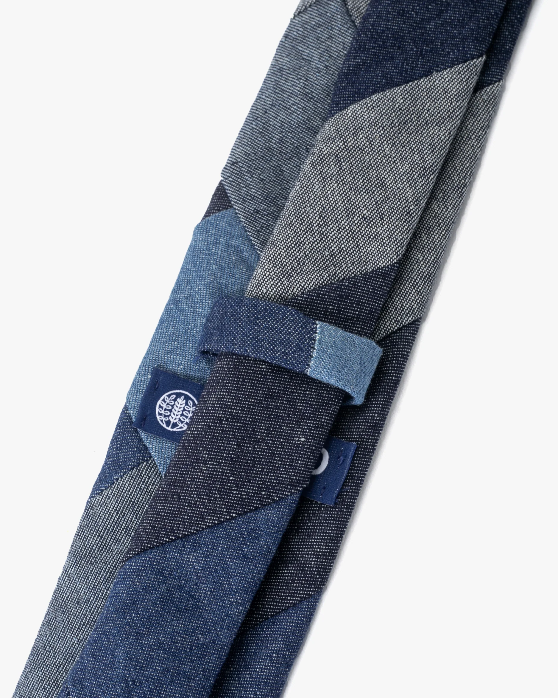 Kiriko Original Tie, Patchwork, Dark Denim - Image 5