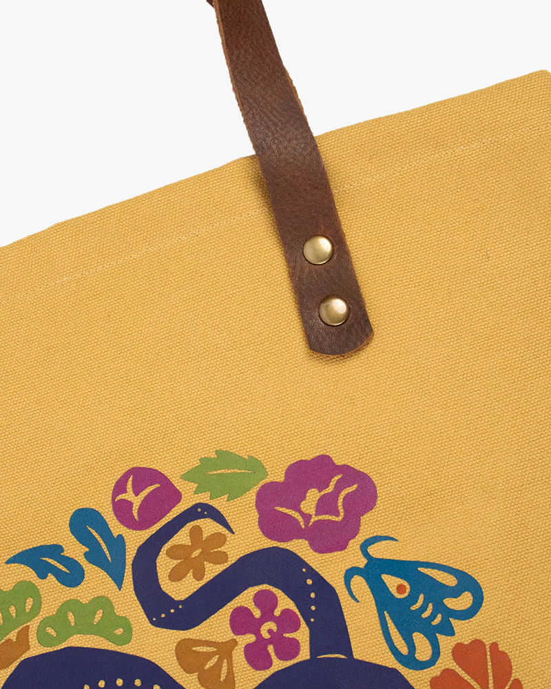 Kiriko Original Canvas Snake Tote, Harvest Tan, Small - Image 3