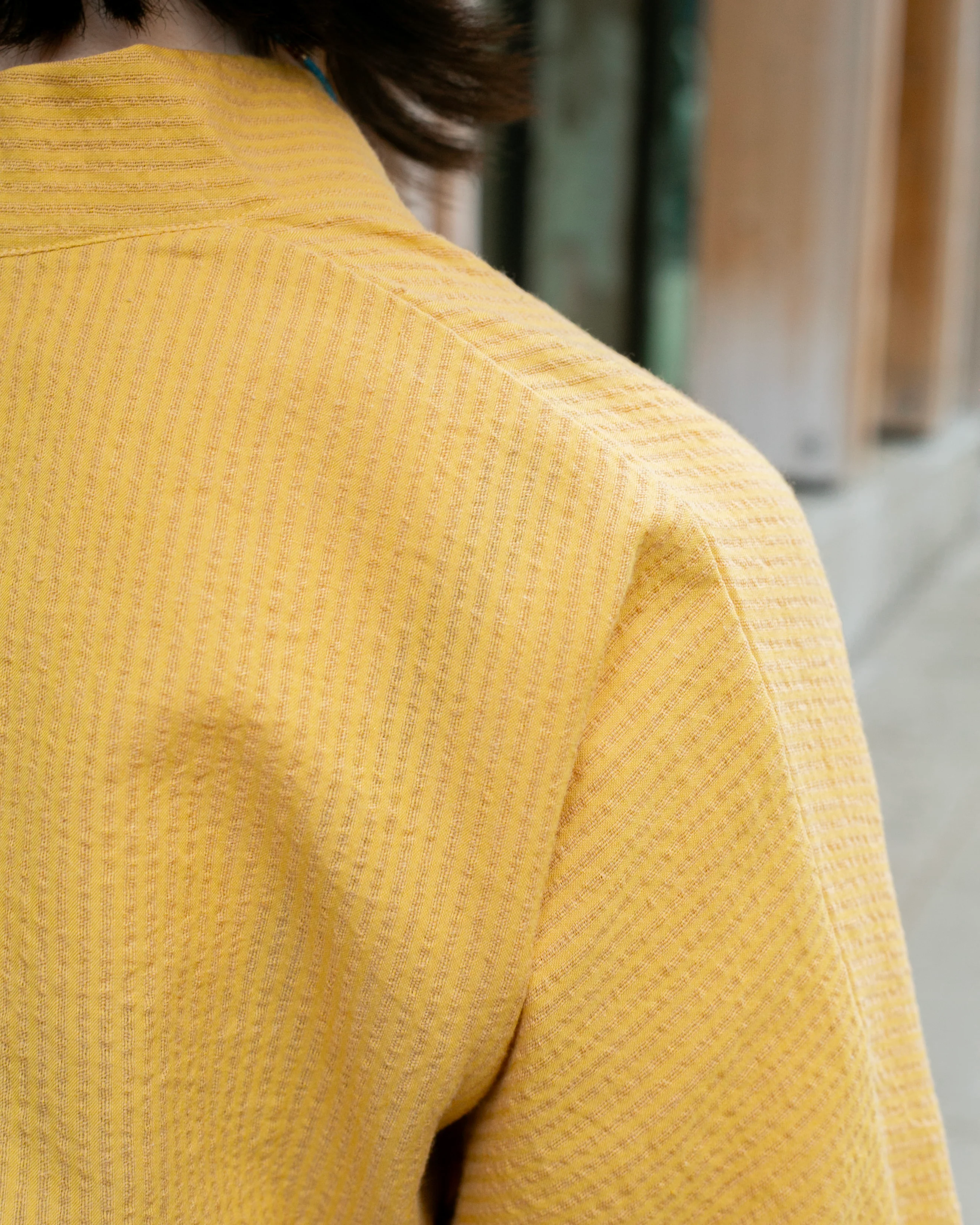 Kiriko x ToK, V-Neck Tunic, Sunflower Chijimi - Image 5