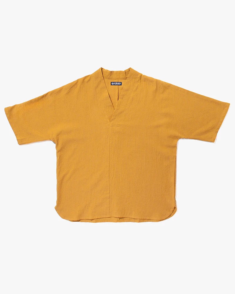 Kiriko x ToK, V-Neck Tunic, Sunflower Chijimi - Image 6