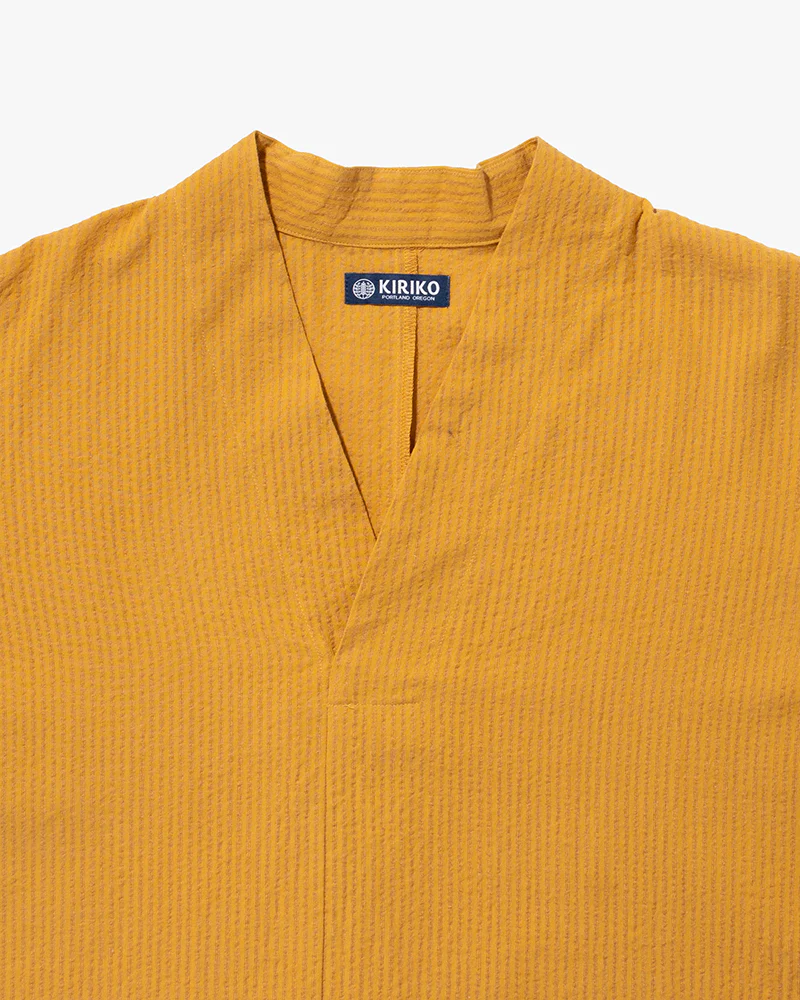 Kiriko x ToK, V-Neck Tunic, Sunflower Chijimi - Image 7