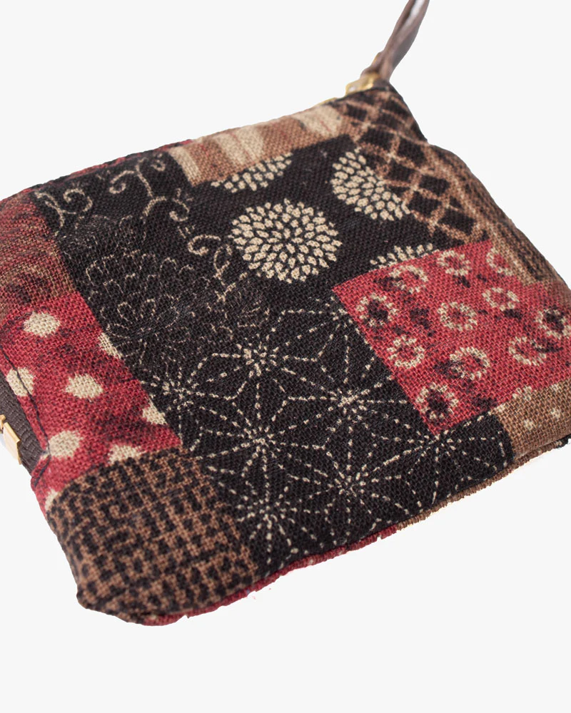 Kiriko Original Zipper Wallet, Azuki Patchwork Style - Image 3