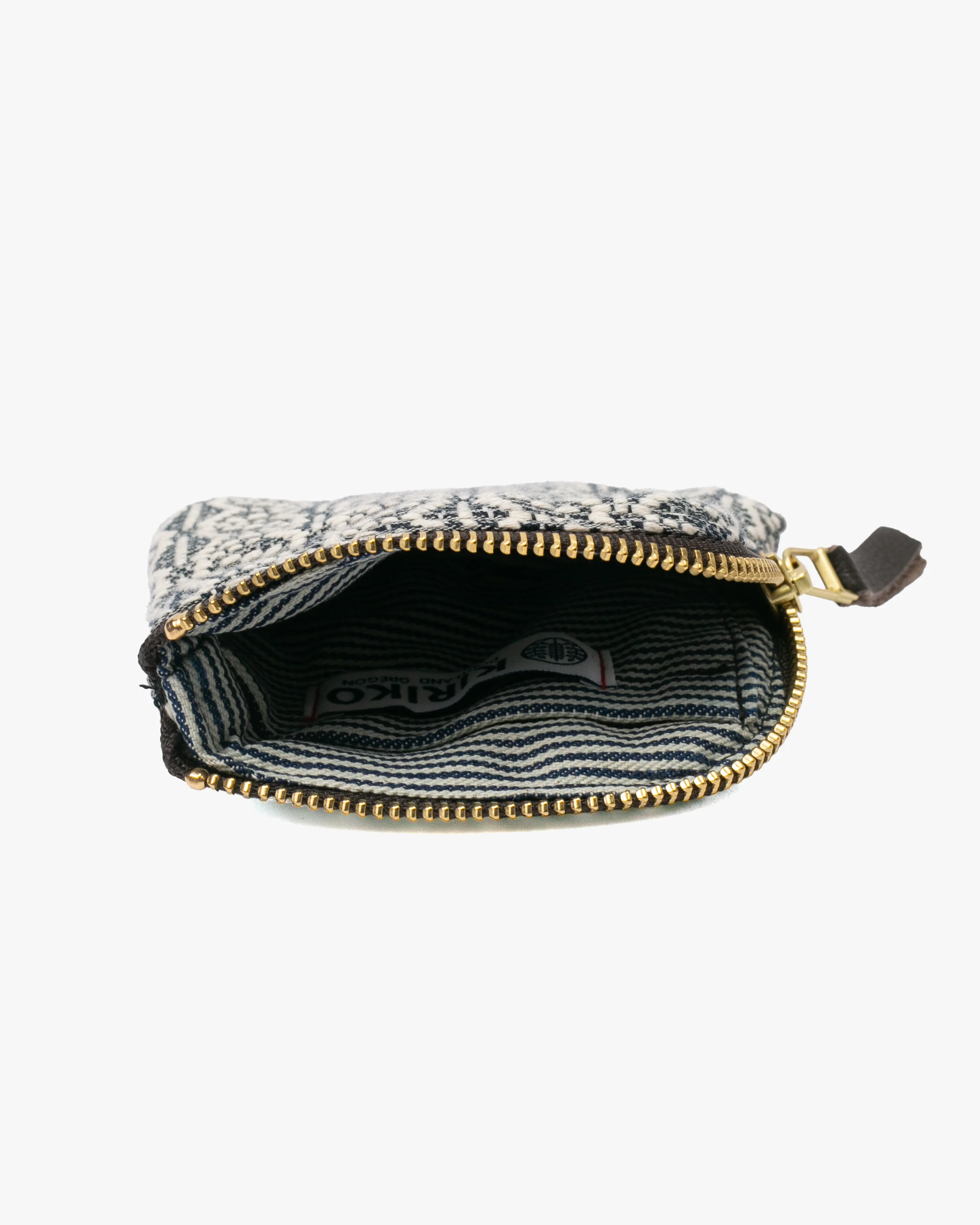 Kiriko Original, Zipper Wallet, Indigo and White, Kogin Sashiko Asanoha - Image 3