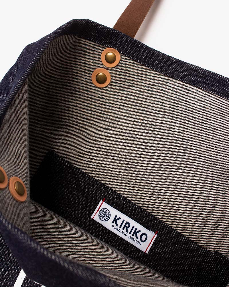 Kiriko Original Tote, Small, Selvedge Denim, Indigo Logo - Image 5