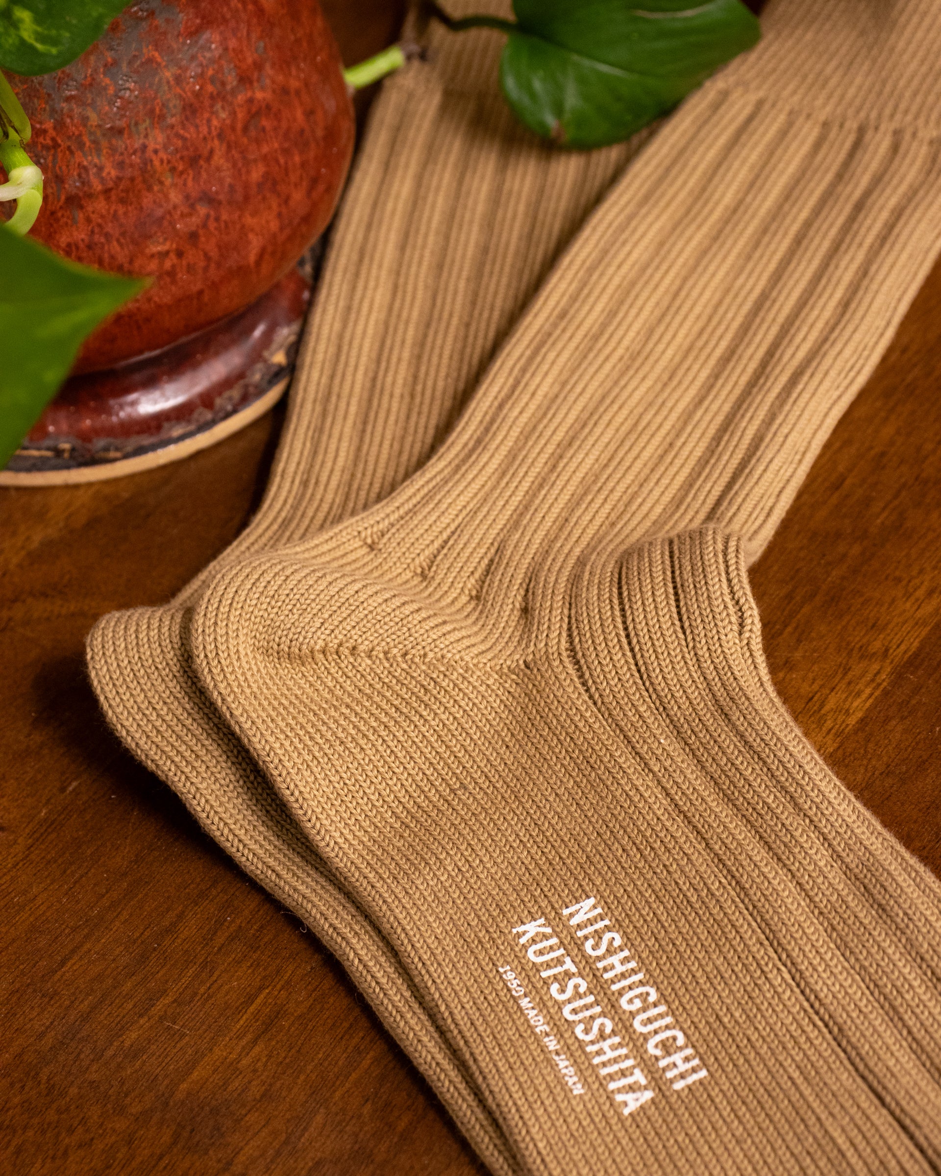 Knitwin, Crew Socks, Egyptian Cotton, Praha Cafe Au Lait - Image 2