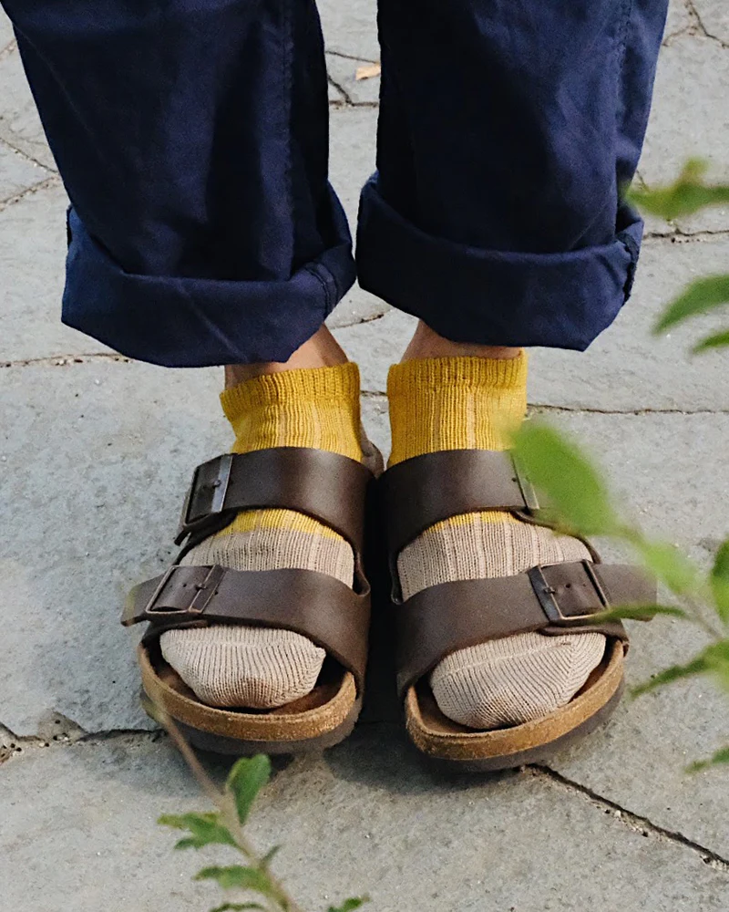 Knitwin, Ankle Socks, Linen and Cotton, Oslo Yellow
