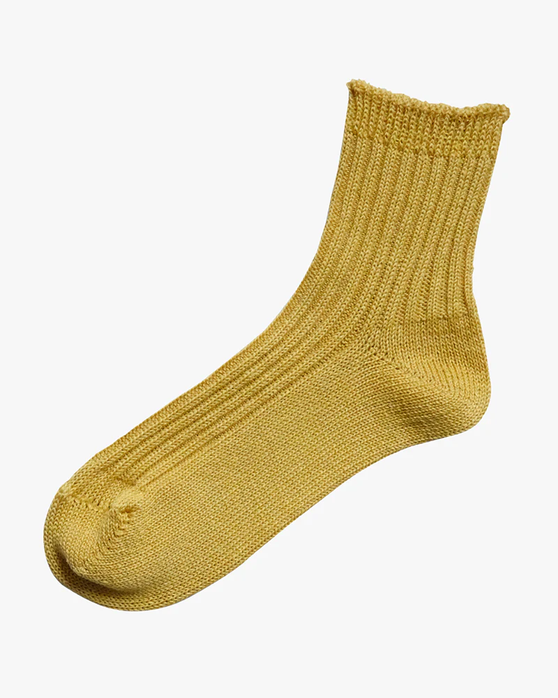 Knitwin, Crew Socks, Linen Ribbed, Praha Canary Yellow - Image 4