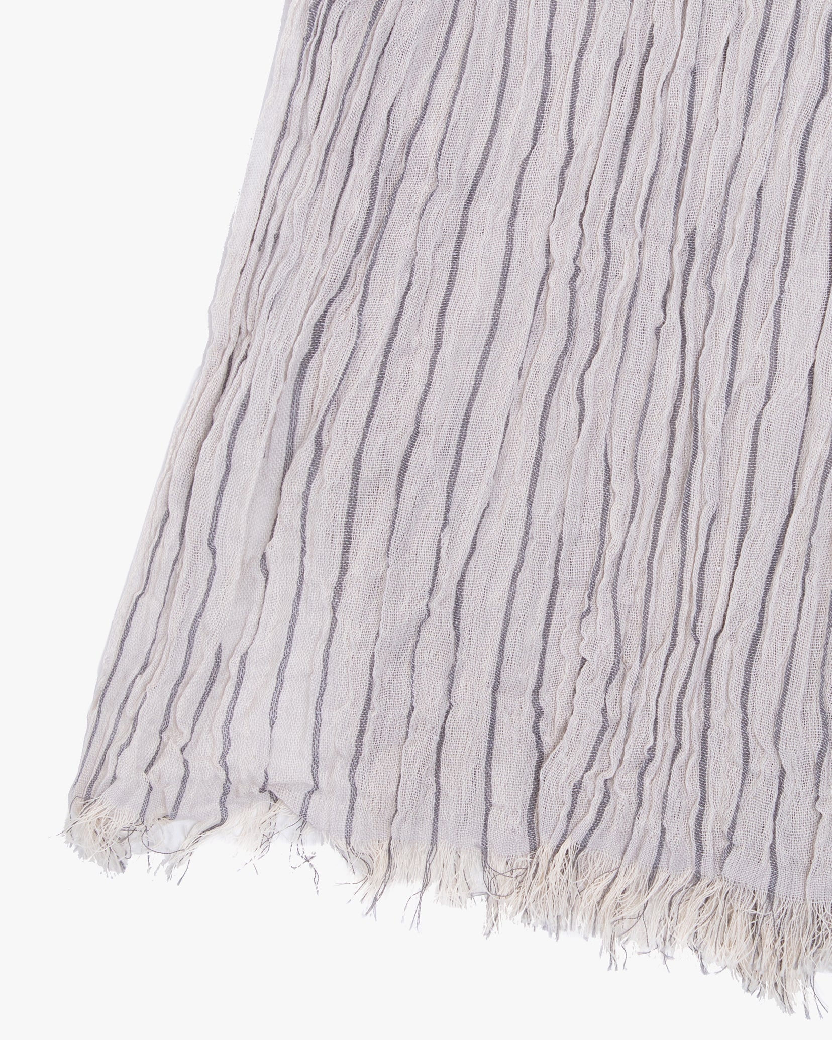 Kobo Oriza Scarf, Linen Cotton Tenugui, Ice Gray - Image 2