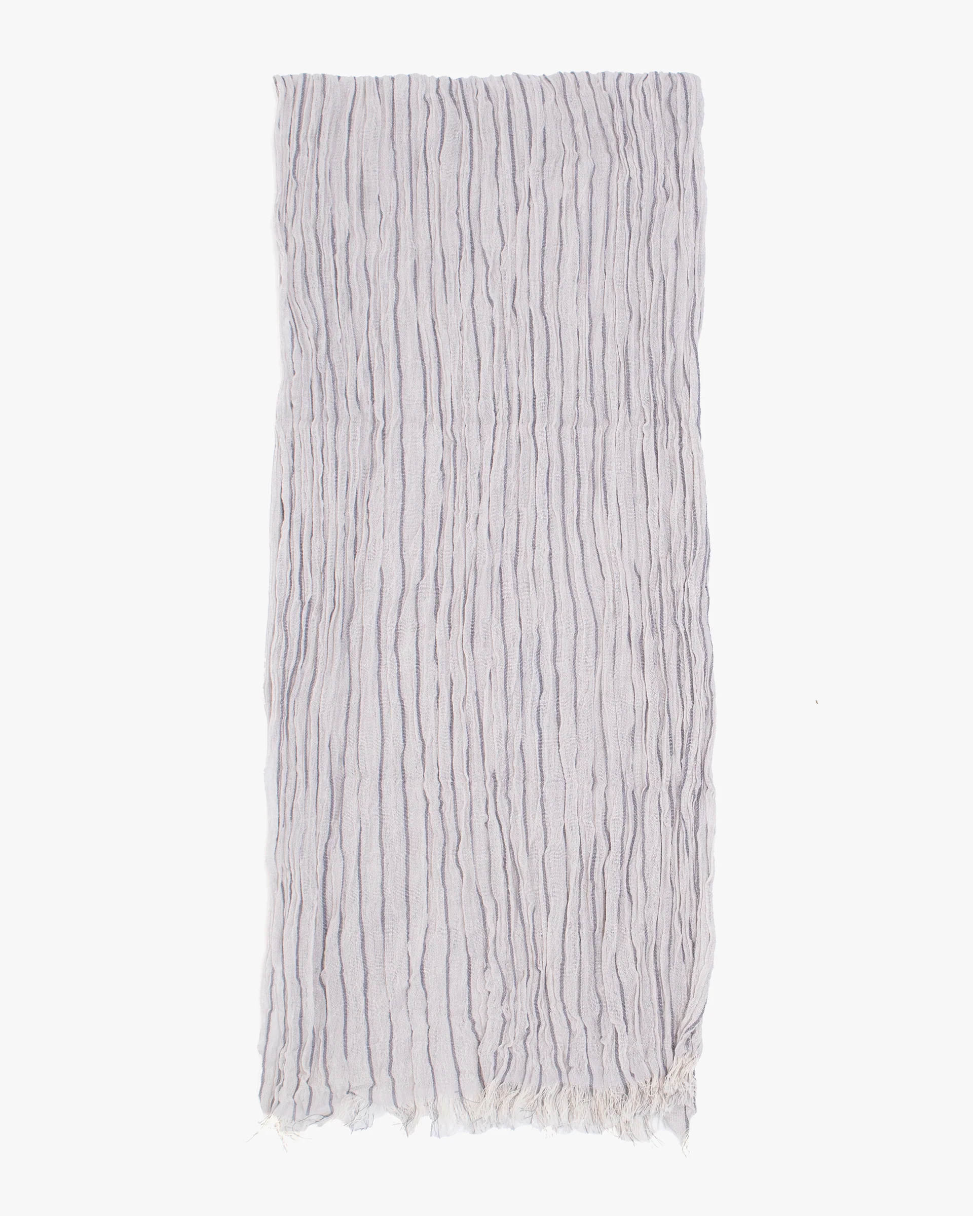 Kobo Oriza Scarf, Linen Cotton Tenugui, Ice Gray - Image 3