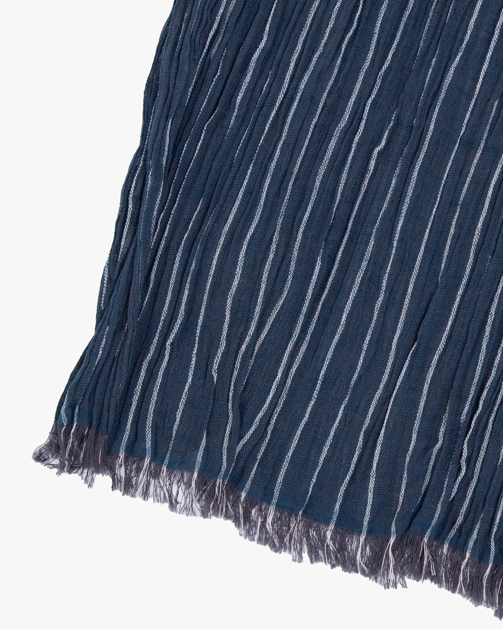 Kobo Oriza Scarf, Linen Cotton Tenugui, Indigo - Image 2