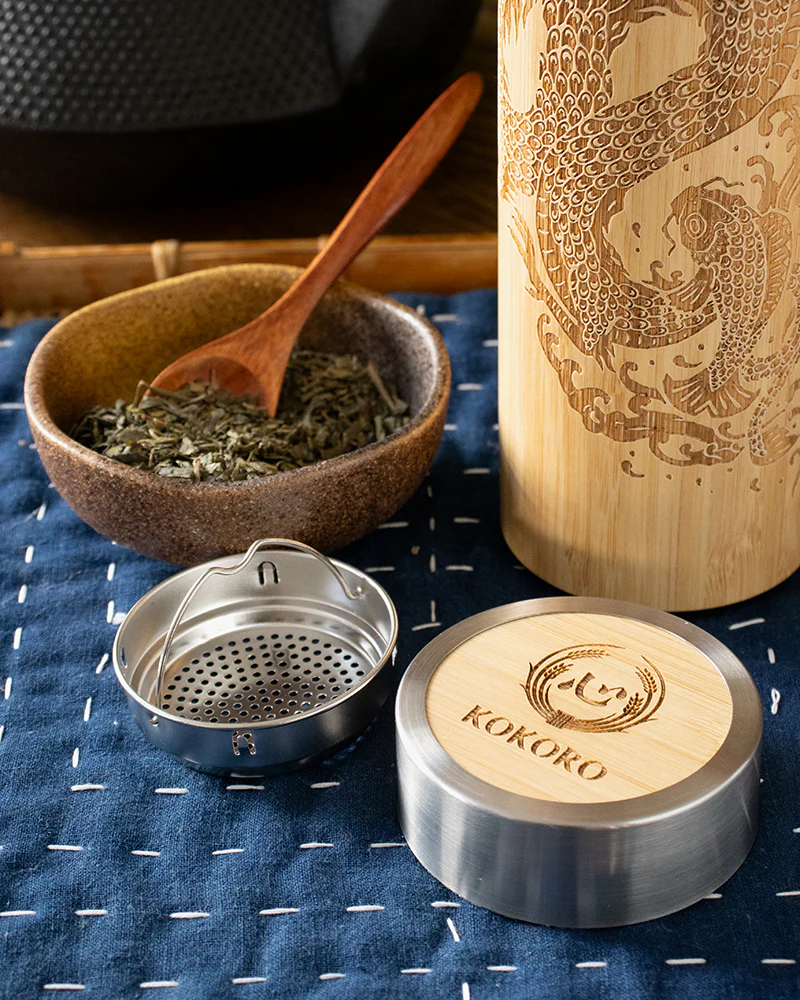 Kokoro Original Bamboo Bottle and Tea Infuser, Dragon - Image 4