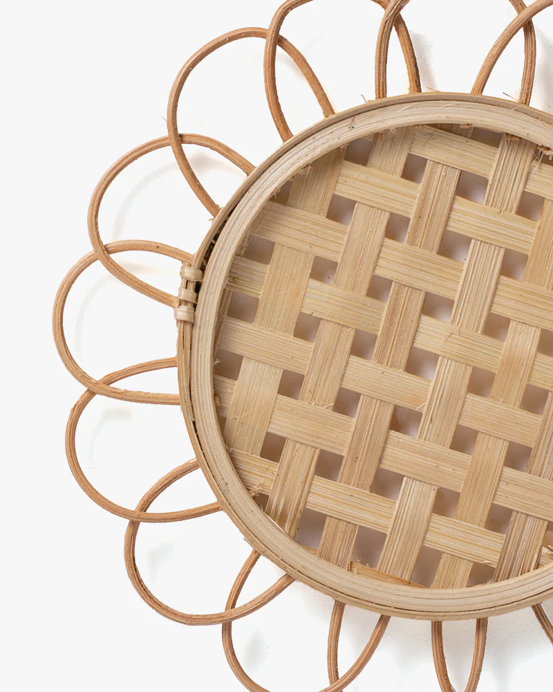 Kokoro Original, Woven Coaster, Bamboo Flower - Image 5