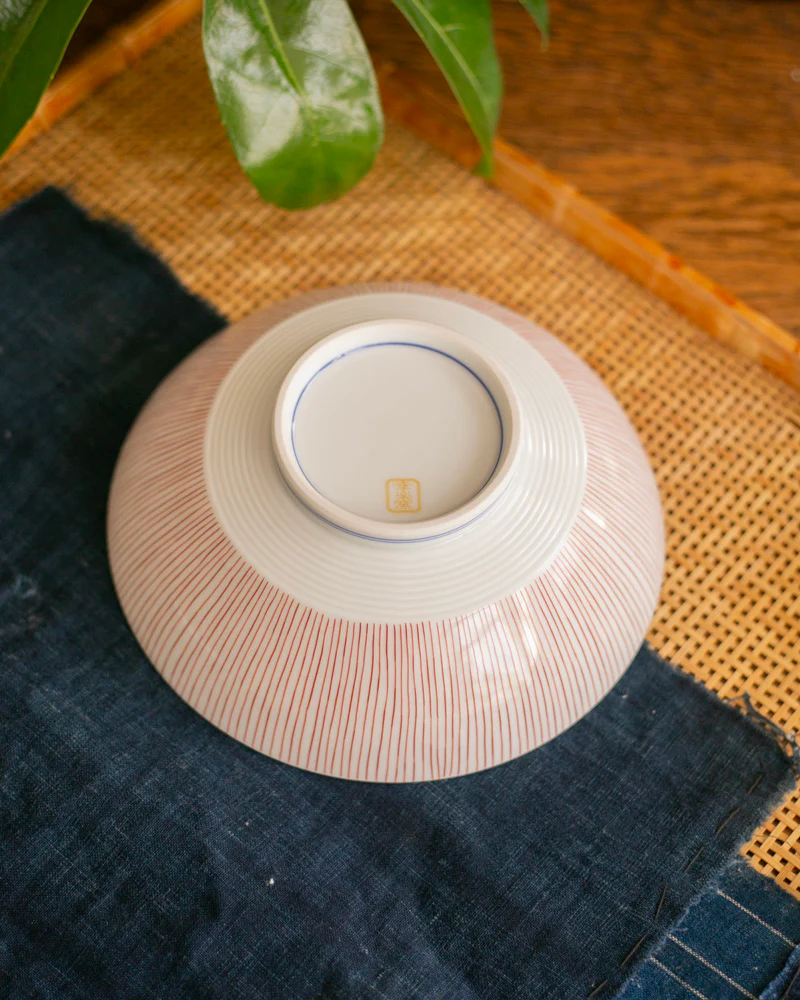 Kouraku Kiln Bowl, Red Shima - Image 2