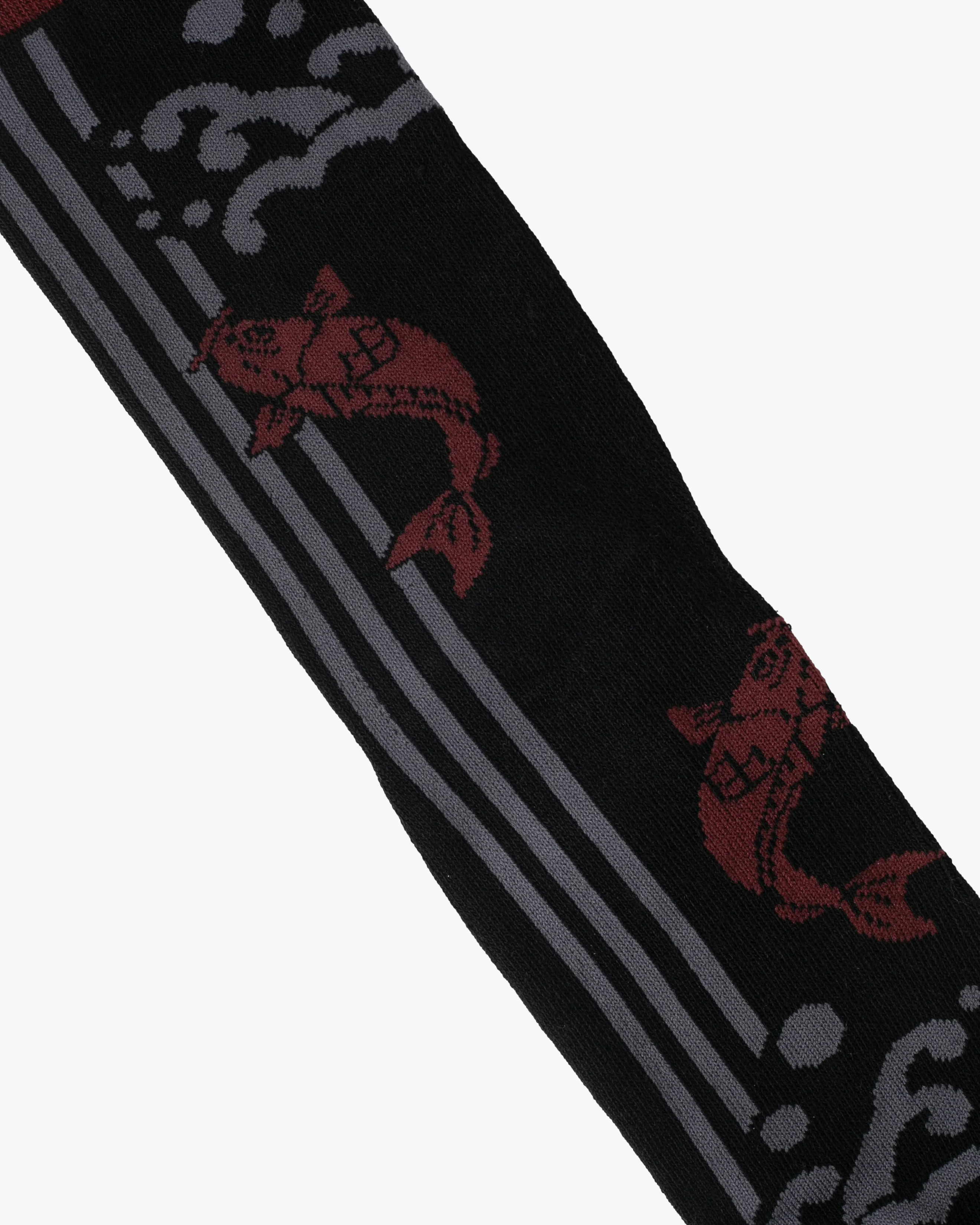 Kurochiku, Tabi Socks, Crew, Black, Gray and Red Koi - M/L - Image 4