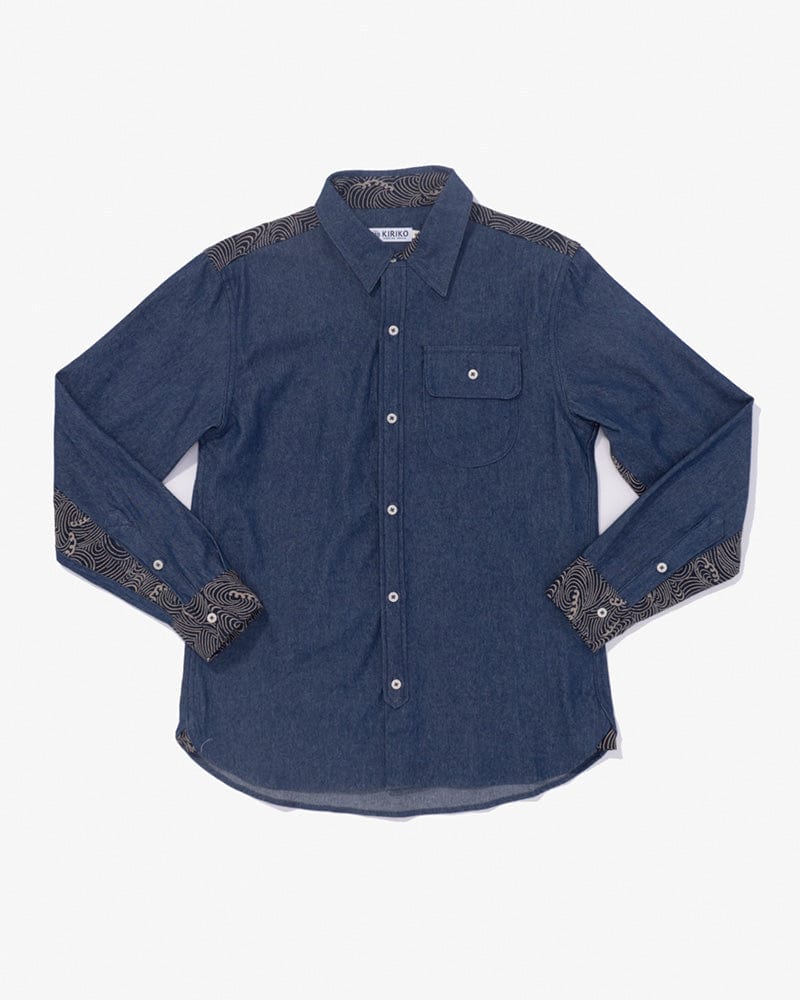 Kiriko Original Shirt, Long Sleeve Button-Up, Denim Workshirt, Nami - Image 6