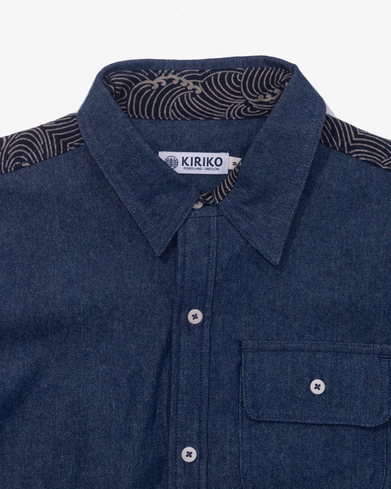 Kiriko Original Shirt, Long Sleeve Button-Up, Denim Workshirt, Nami - Image 7
