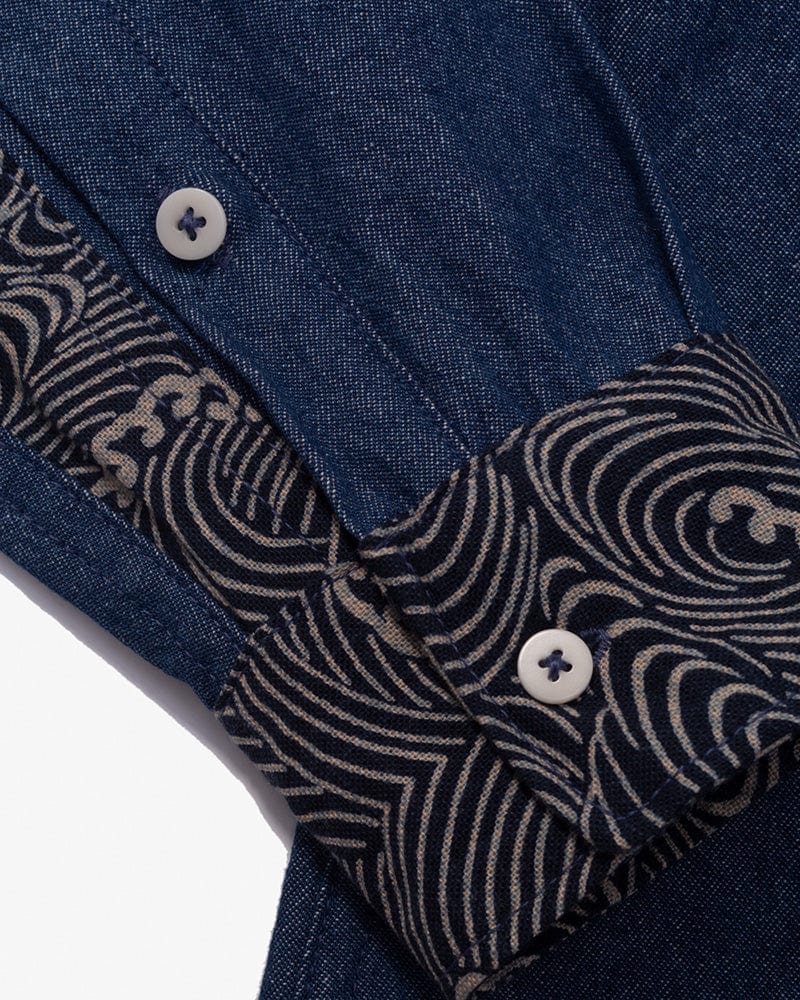 Kiriko Original Shirt, Long Sleeve Button-Up, Denim Workshirt, Nami - Image 8