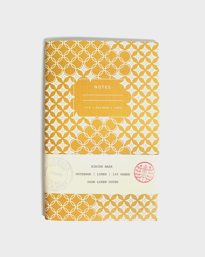Kiriko Original Lined Notebook, Yellow Shippou - Image 2