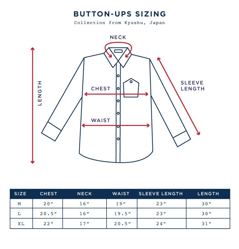 ToK Shirt, Long Sleeve Button-Up, Indigo with White Shima - Image 6