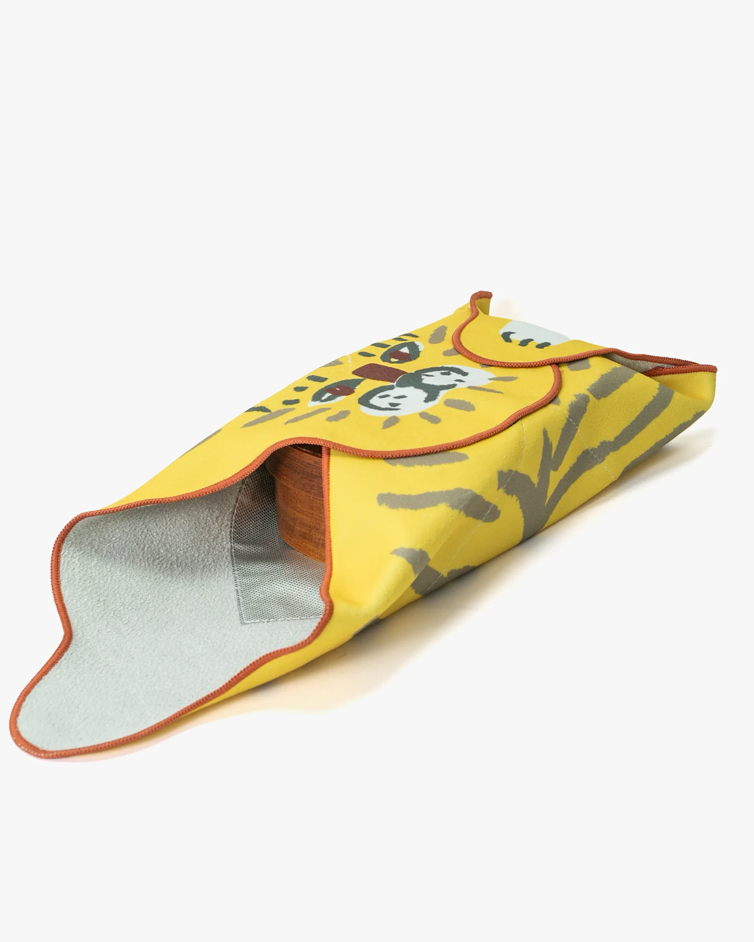 Lunch Bag/Velcro, Bisque, Momonga Series, Tiger - Image 6