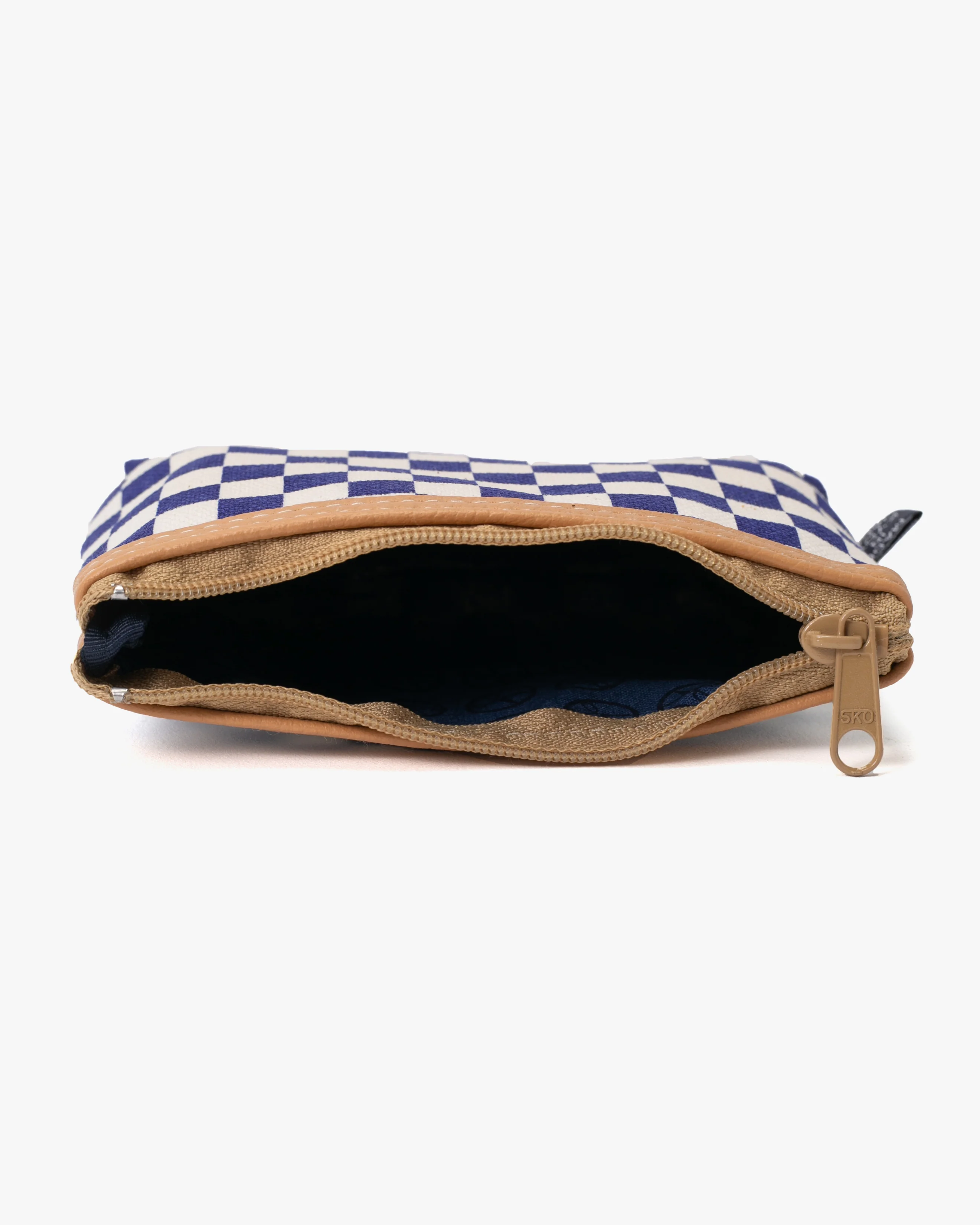 Maple & Moon Bag, Coin Pouch, Blue Ichimatsu - Image 4