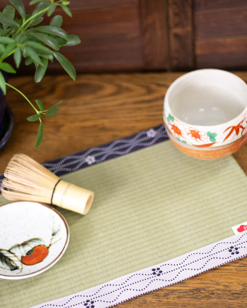 Matsuba Tatami, Table Mat, Black and White