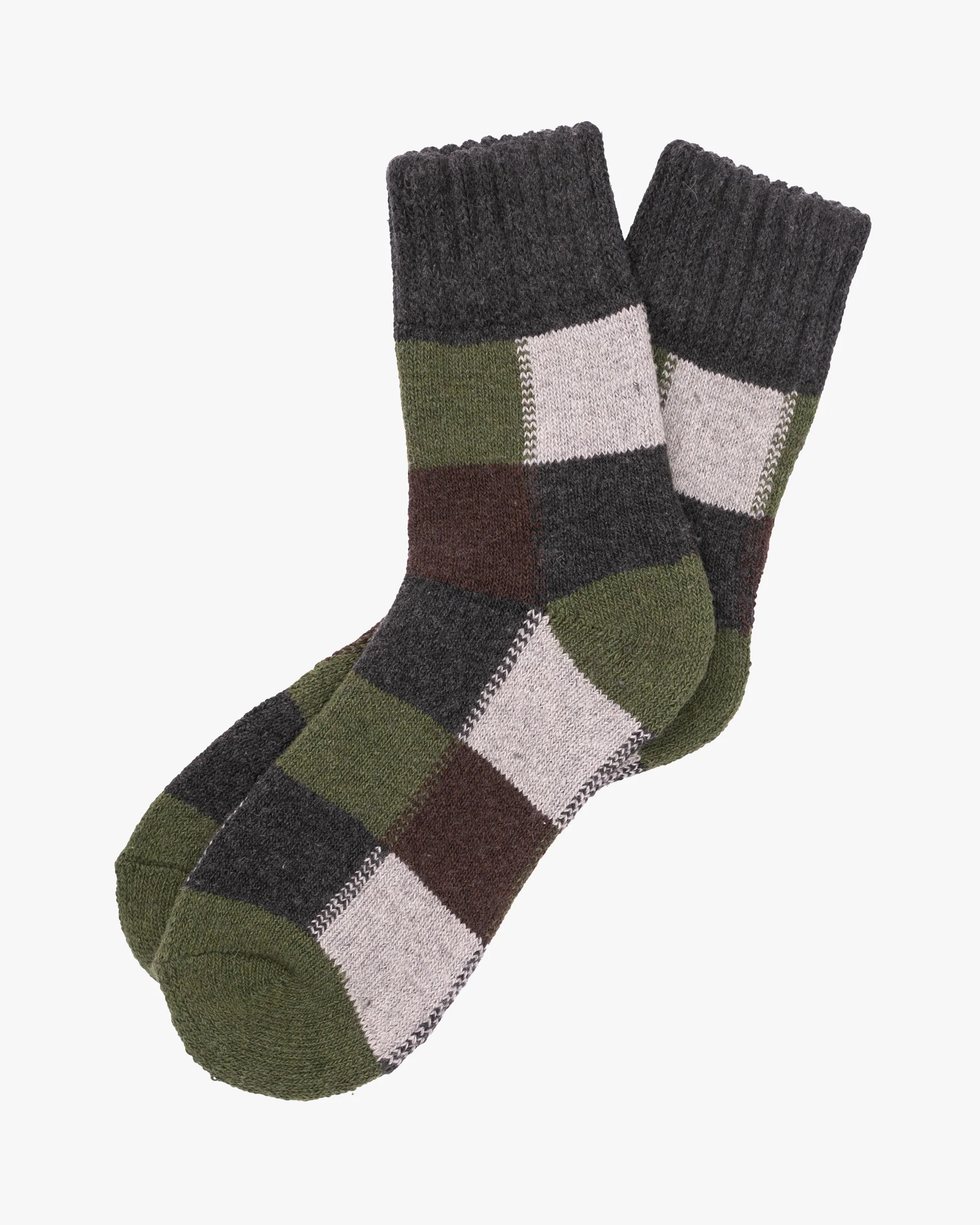 Tourtiwi, Thick Terry Socks, Colorblock Plaid - Image 5