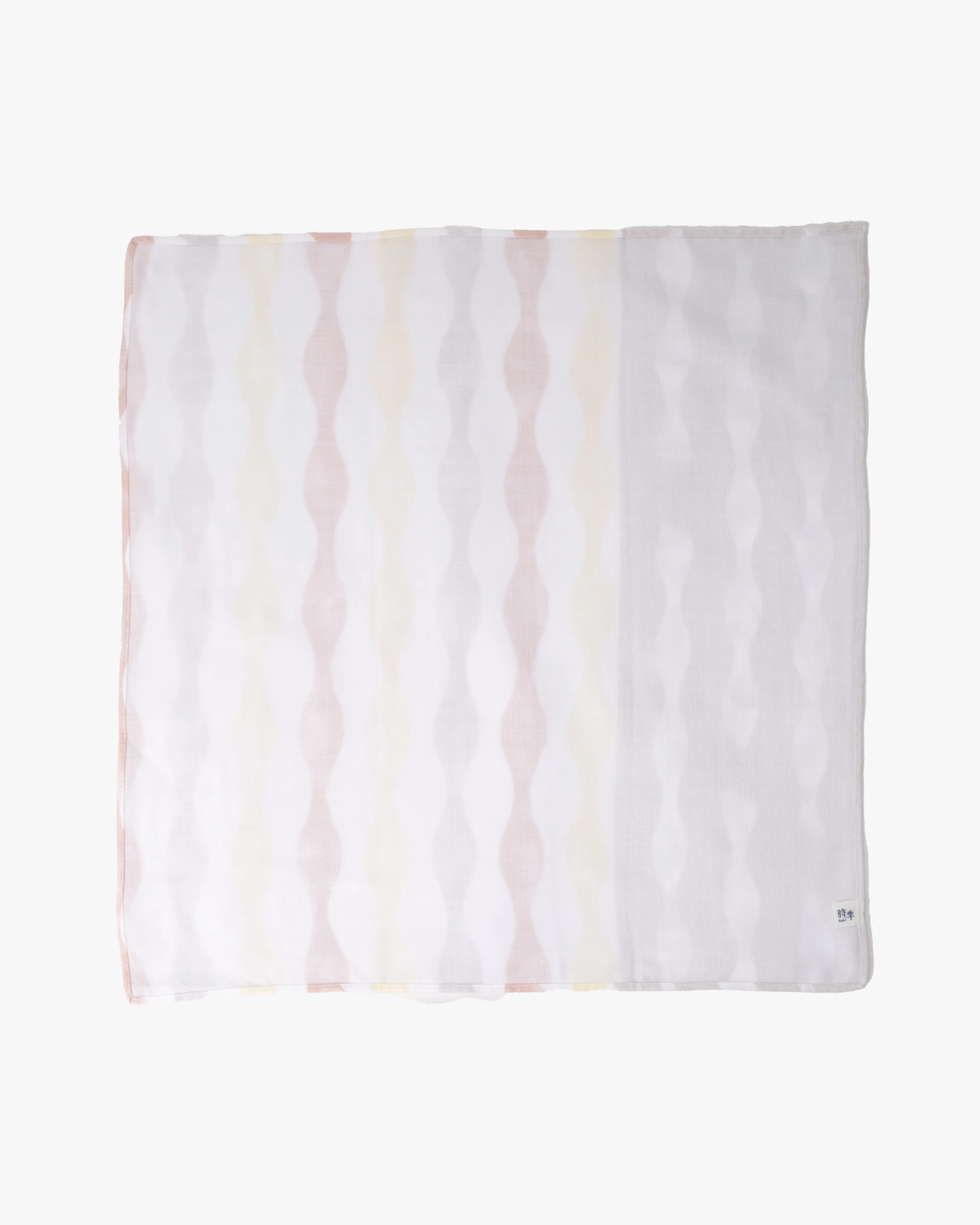 Miyamoto, Toki Double Gauze Handkerchief, Tachiwaku, Lemon and Taupe - Image 3