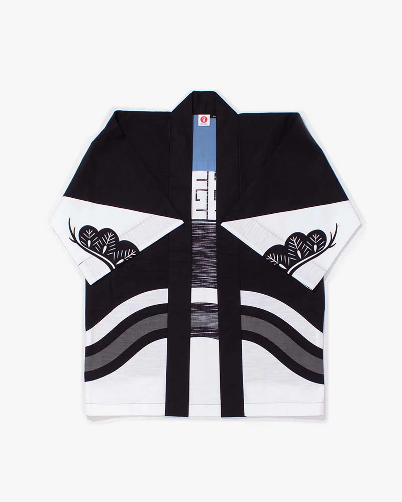 Modern Happi Jacket, Slab Cotton, Hikeshi - Image 2