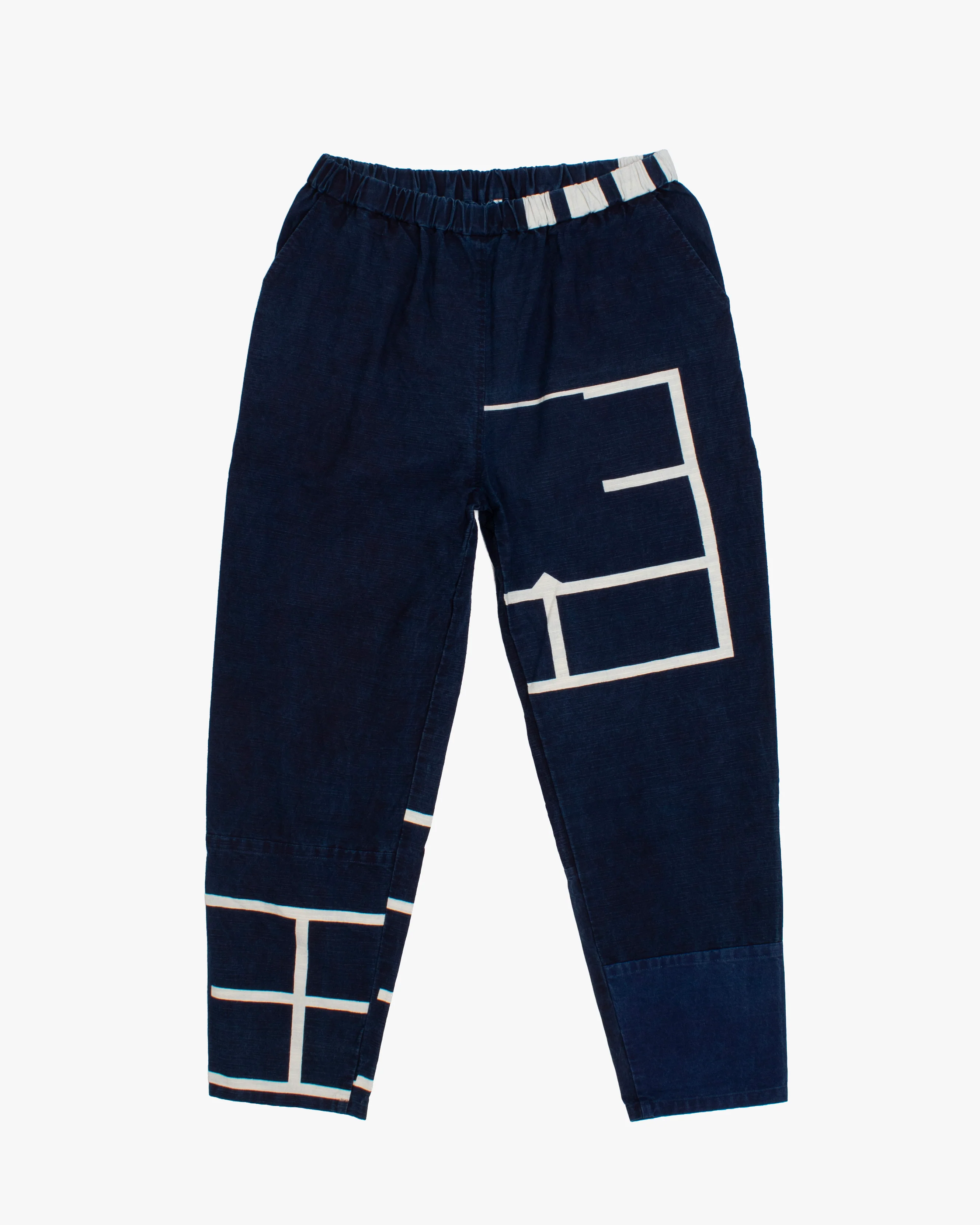 Modern Monpe Pants, Aizawa, Indigo with Kakuji