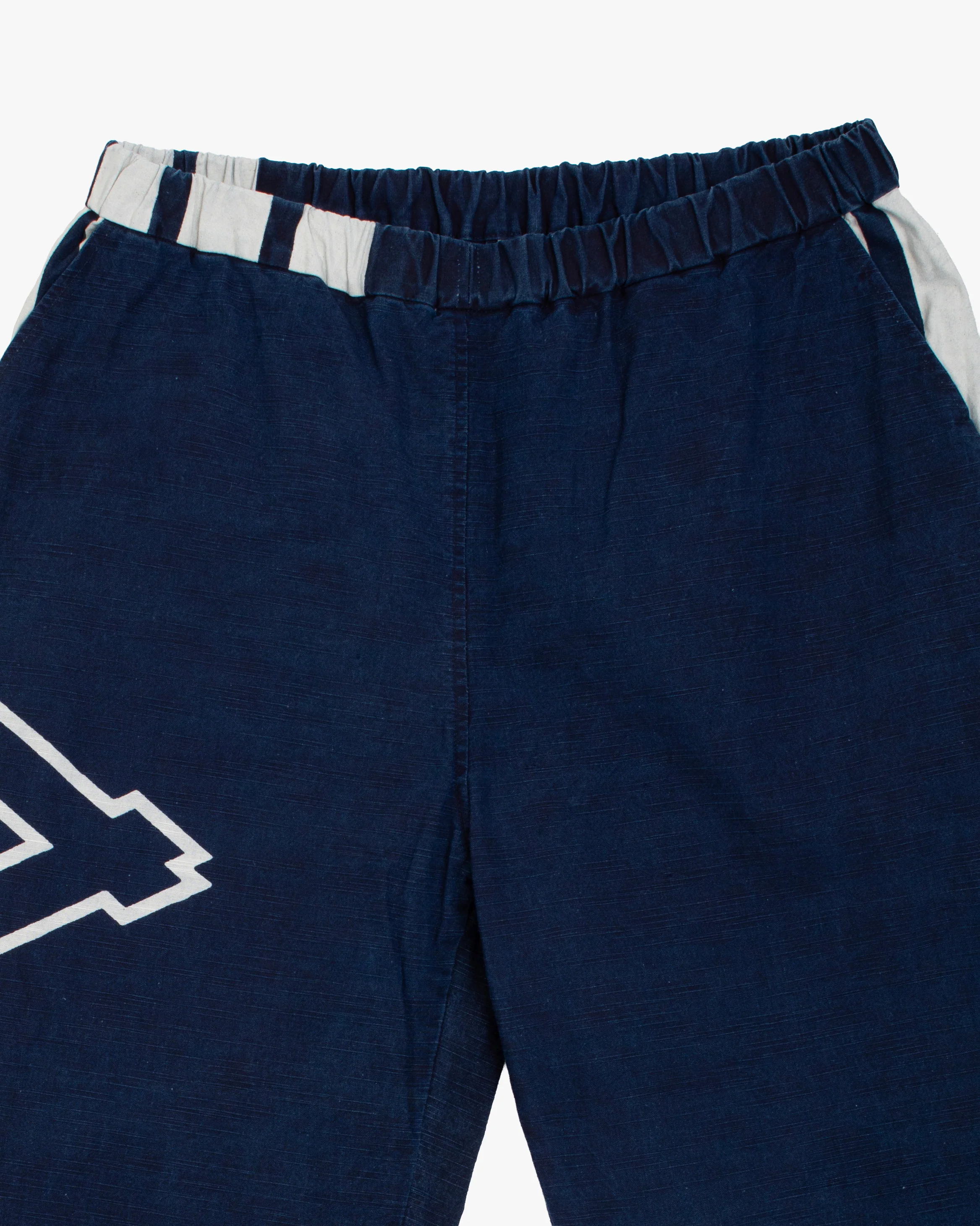 Modern Monpe Pants, Aizawa, Indigo with Hishi and Kakuji - Image 2