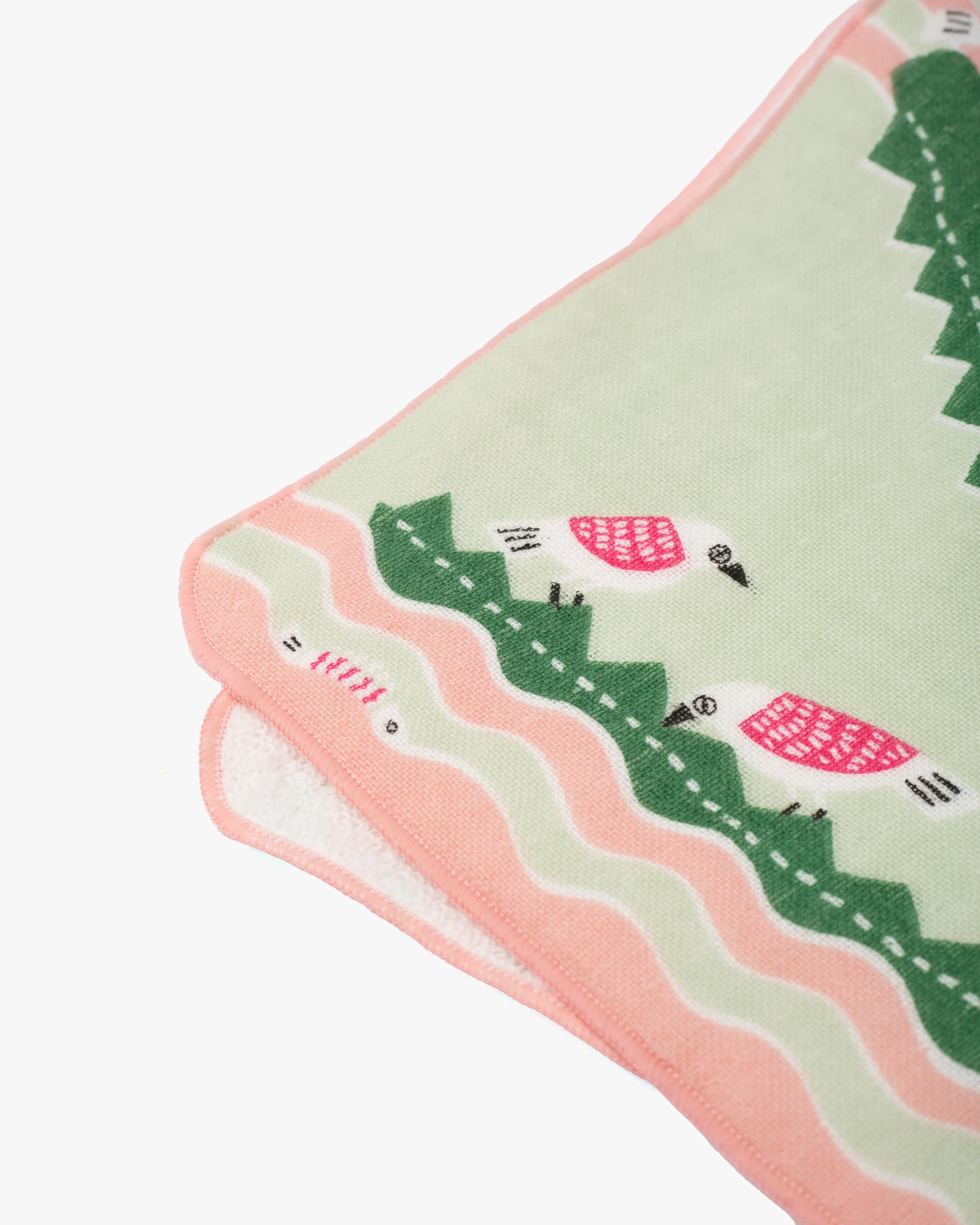 Musubi, Fuwa-Fuwa Towel, Kata Kata, Crocodile, Pink 10" x 10" - Image 2