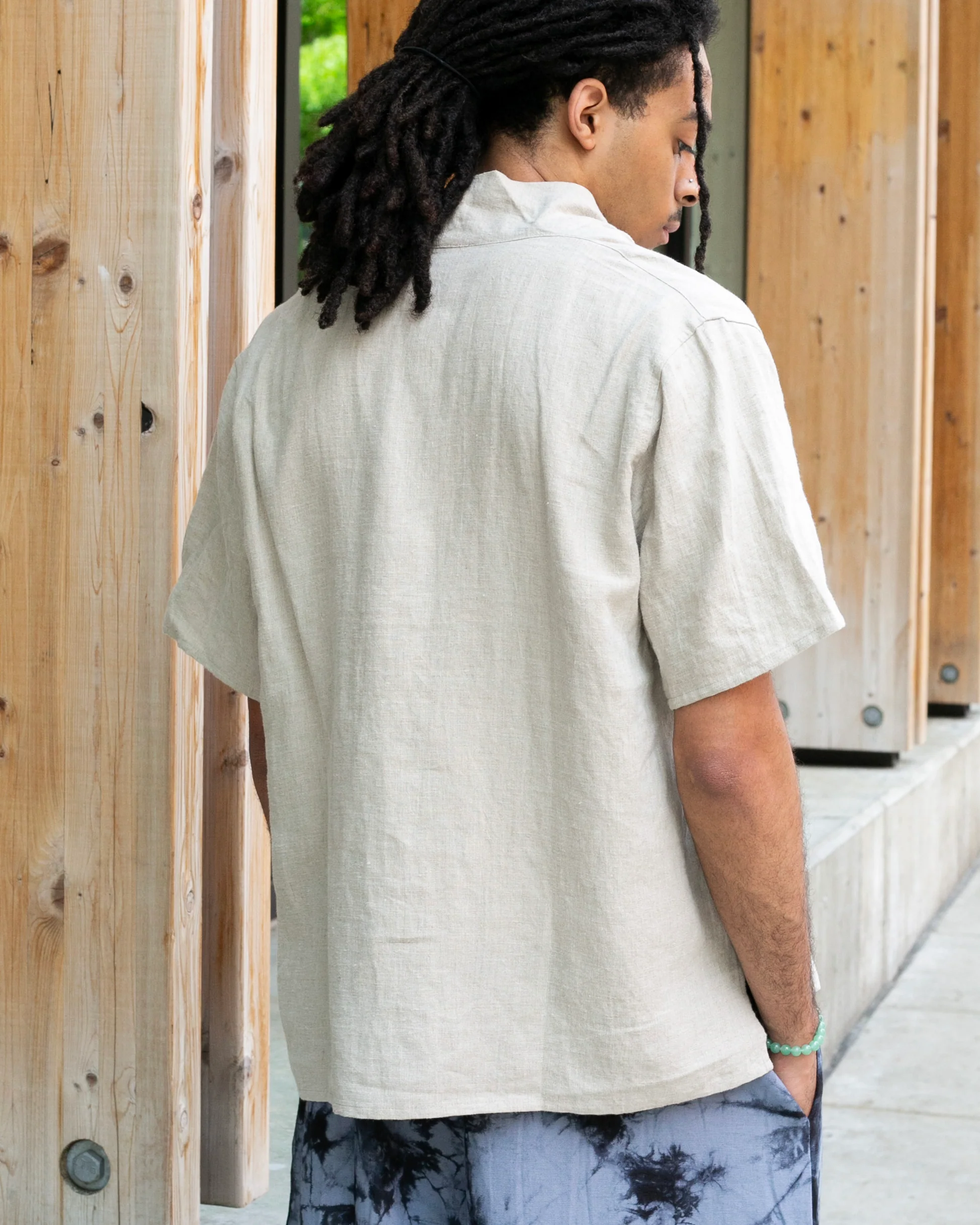 Kiriko Original French Linen Tunic, Beige - Image 2