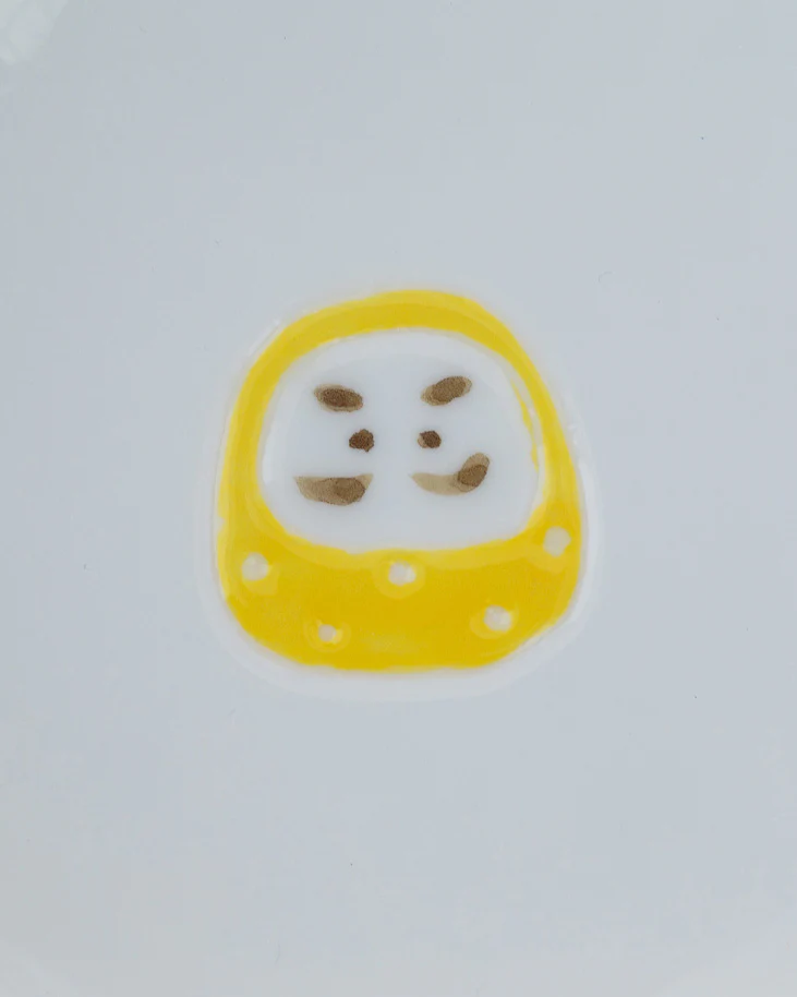 Mini Plate with Rest, Bisque, Nippon Ezara, Daruma - Image 2