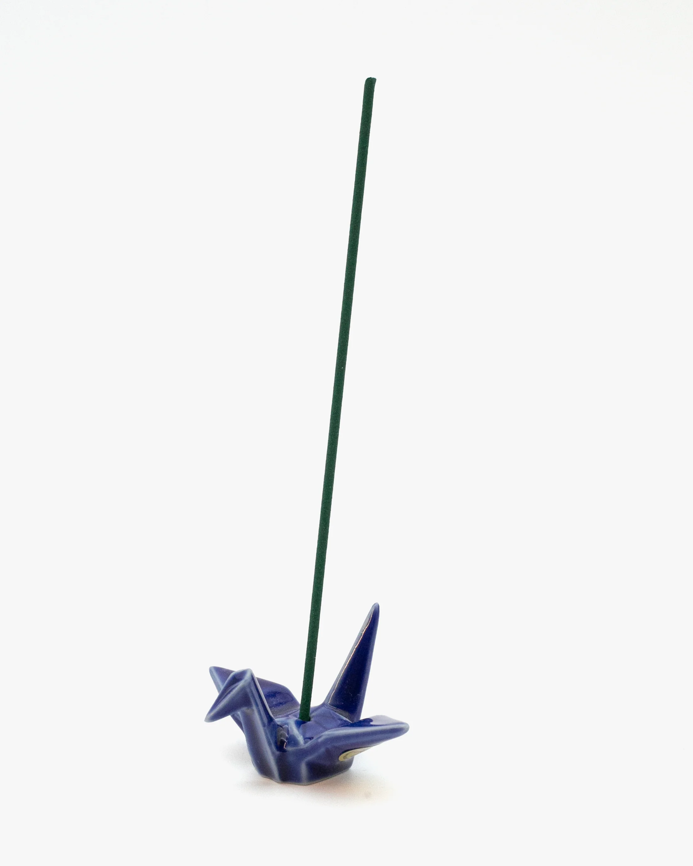 Nippon Kodo 2" Crane Incense Holder, Cobalt Blue - Image 2