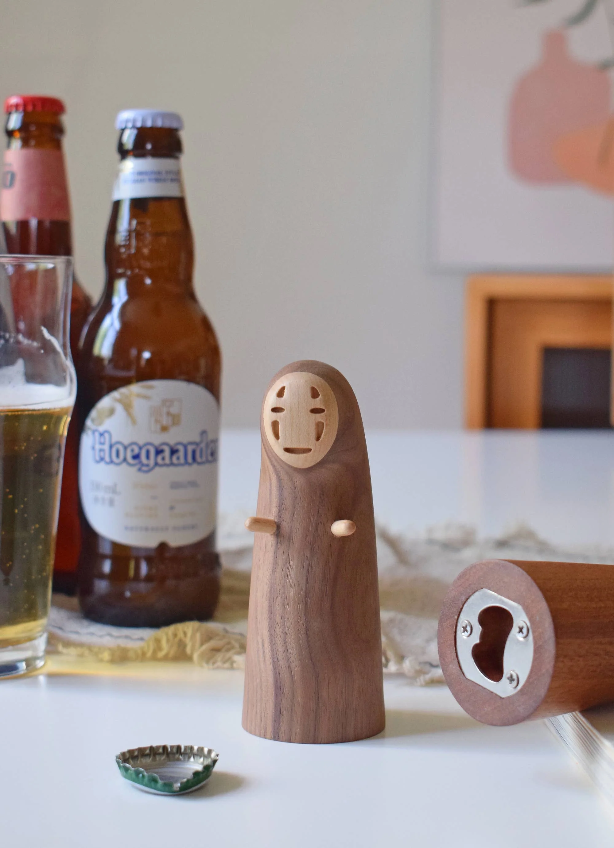 Senser Woodcraft, No-Face Bottle Opener, Handcrafted - Image 5