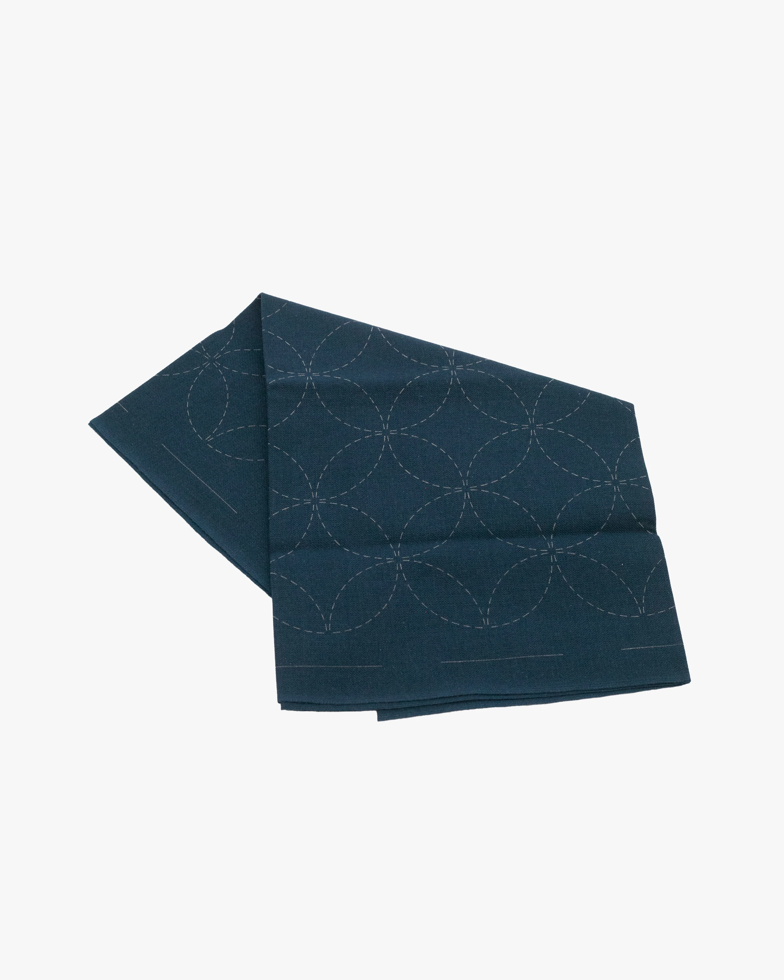 Olympus Sashiko Placemats, Shippo Tsunagi, Navy - Image 3