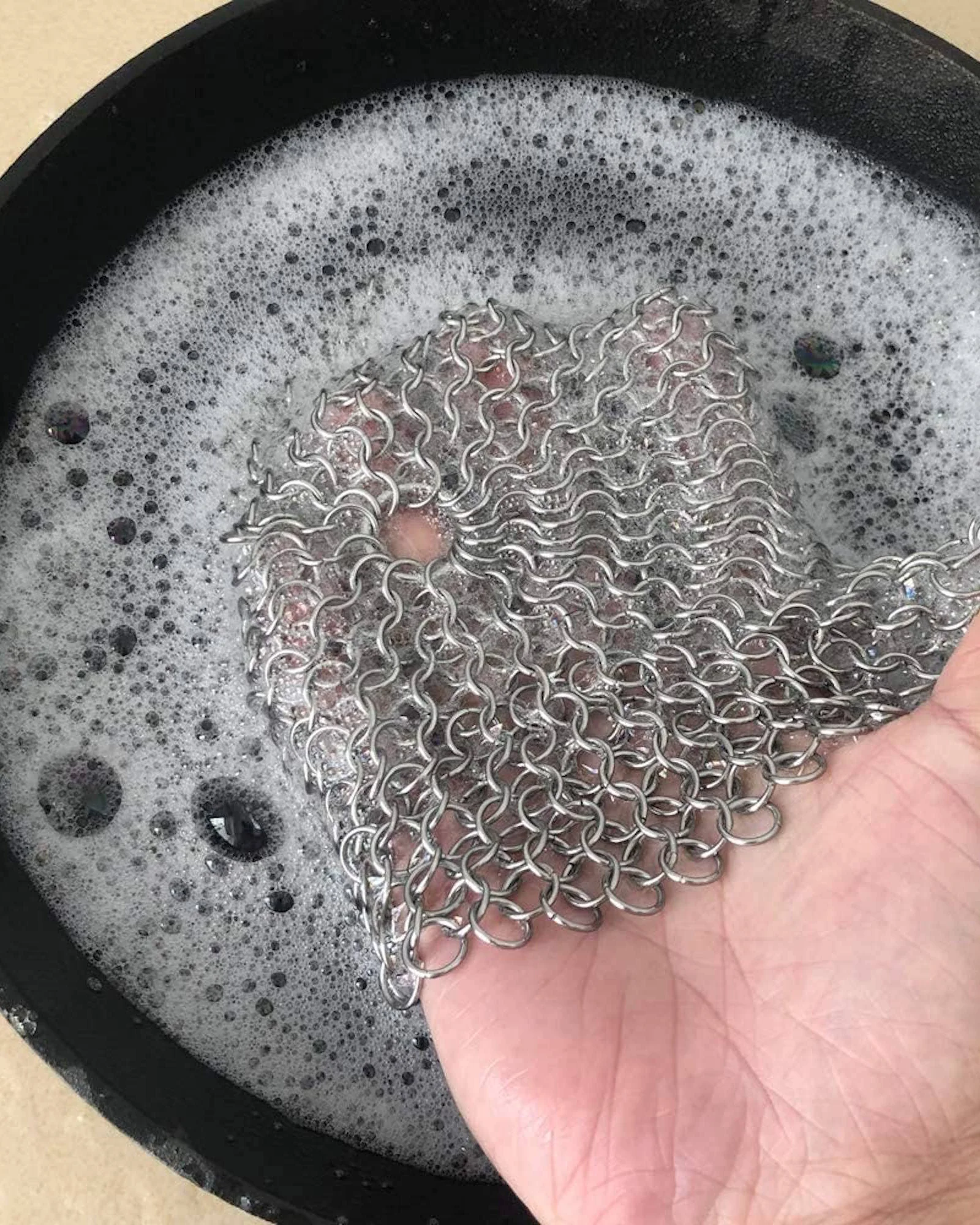 Fox Run Brands, Cast Iron Cleaner and Scrubber, Outset Chain Mail - Image 3