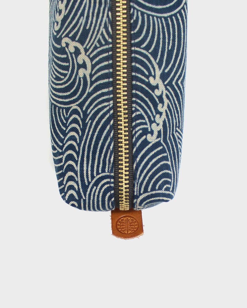 Kiriko Original Pencil Pouch, Indigo Nami - Image 4