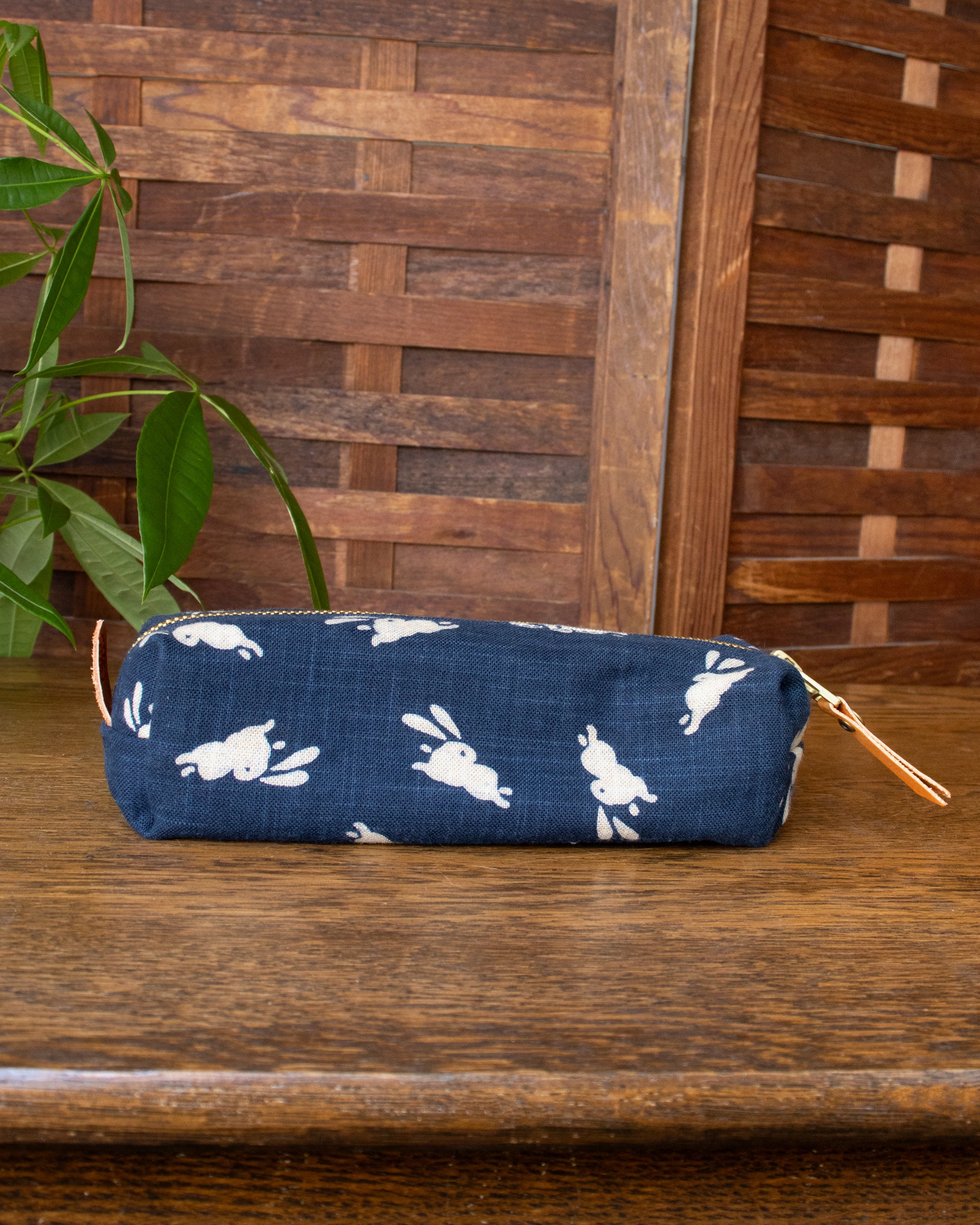 Kiriko Original Pencil Pouch, Indigo Usagi - Image 3