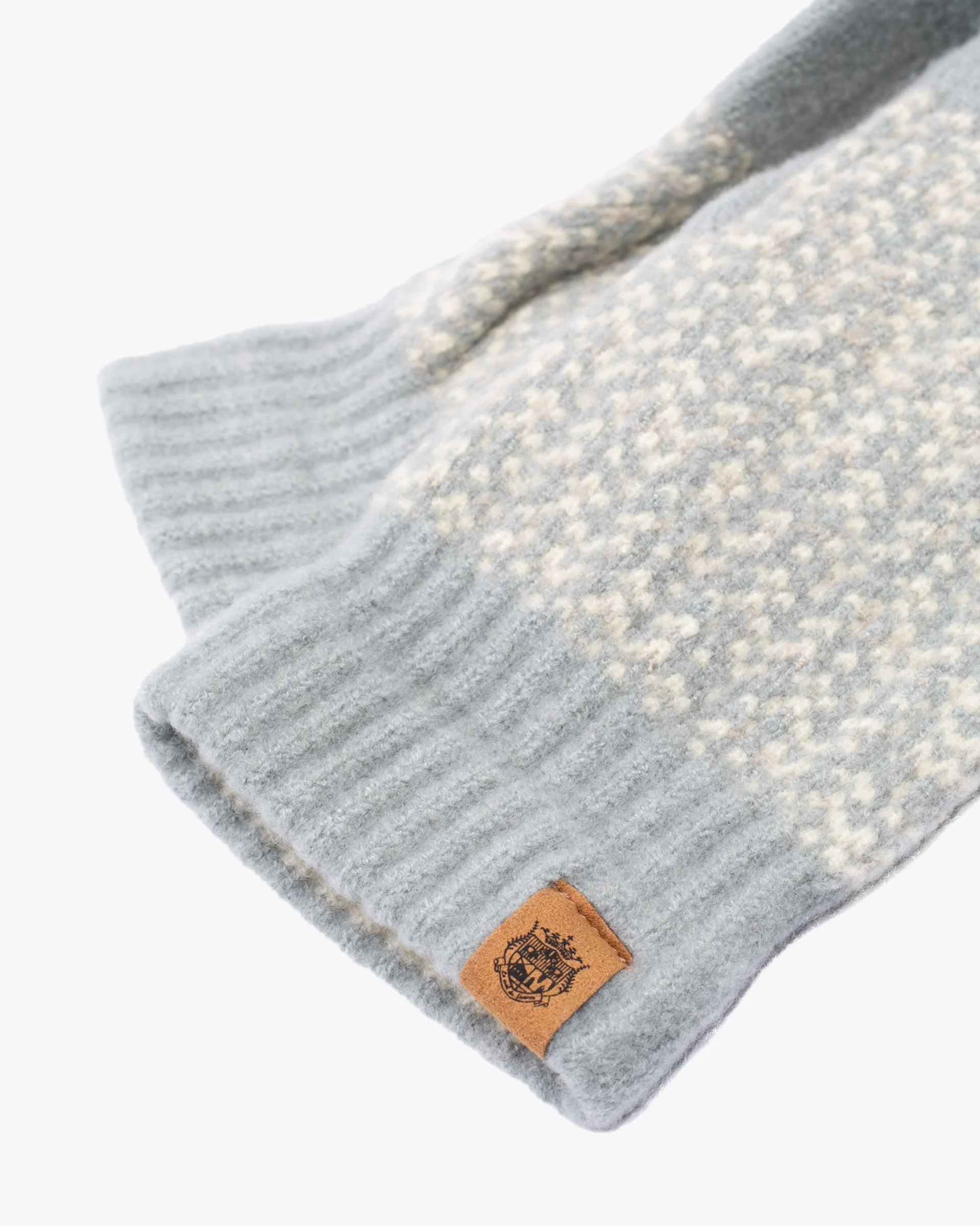 Gloves, Bisque, Tehtava, Cool Grey and Cream Tiny Chevron, Touchscreen - Image 2