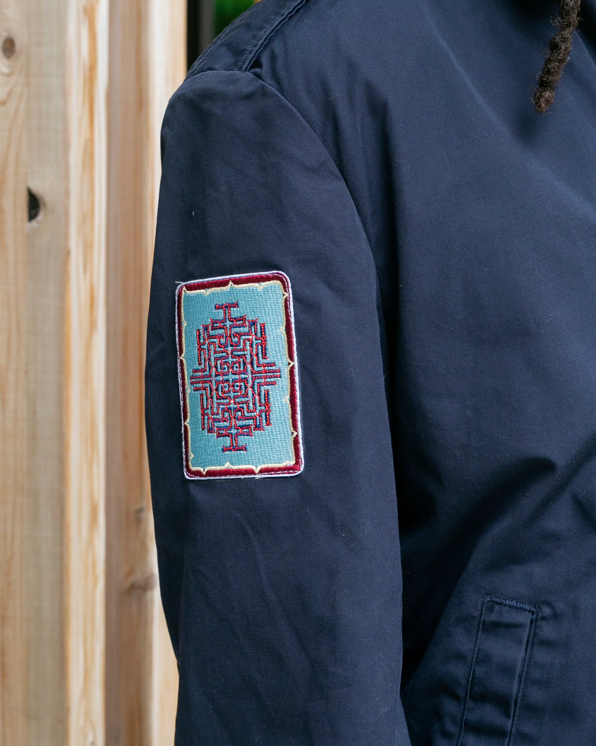 Kiriko Original Jacket, Navy Koi / Dragon Jacket with Patches - Image 3