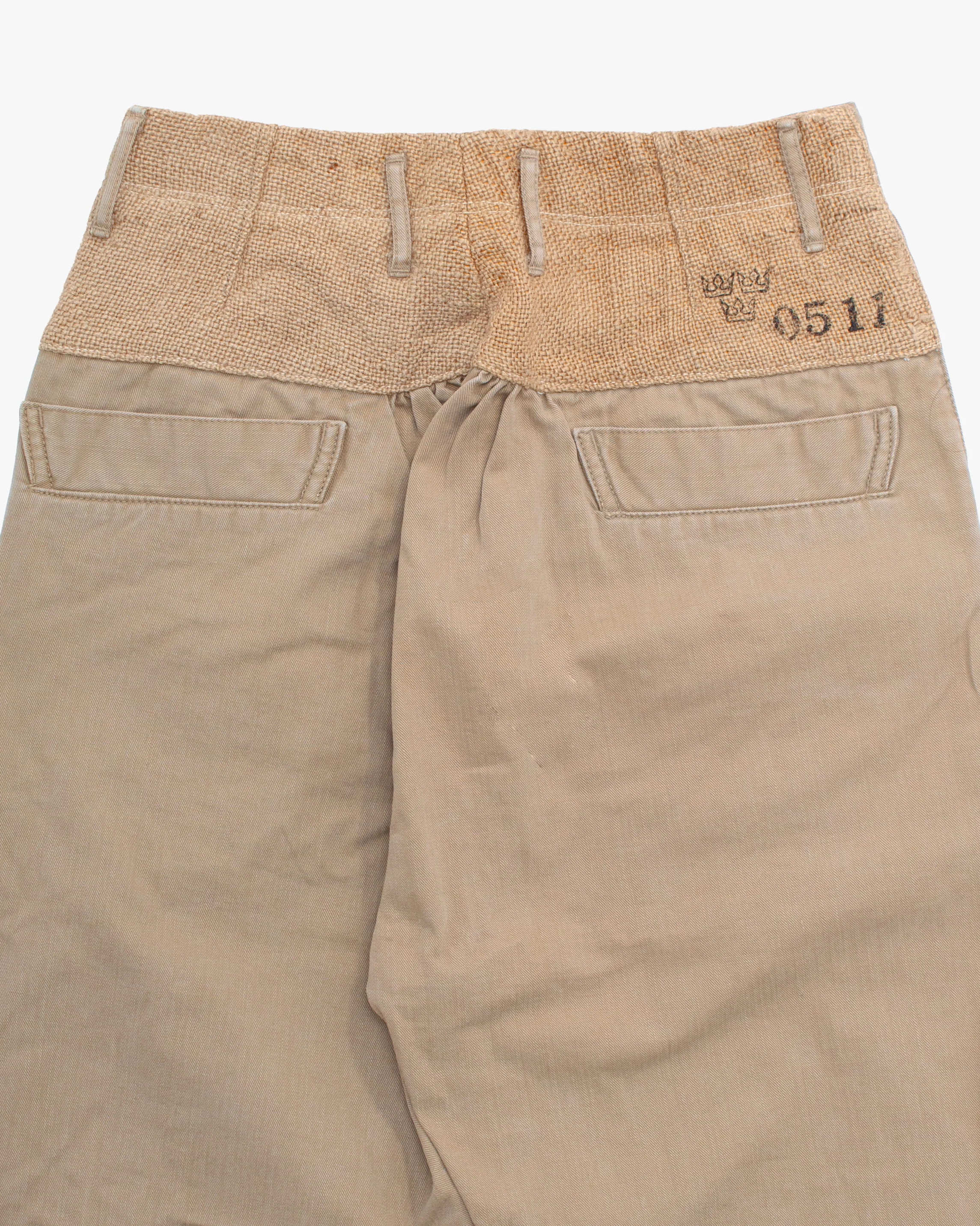 Japanese Repro Denim Jeans, XS, Kapital, Khaki with Burlap Accent - Image 4