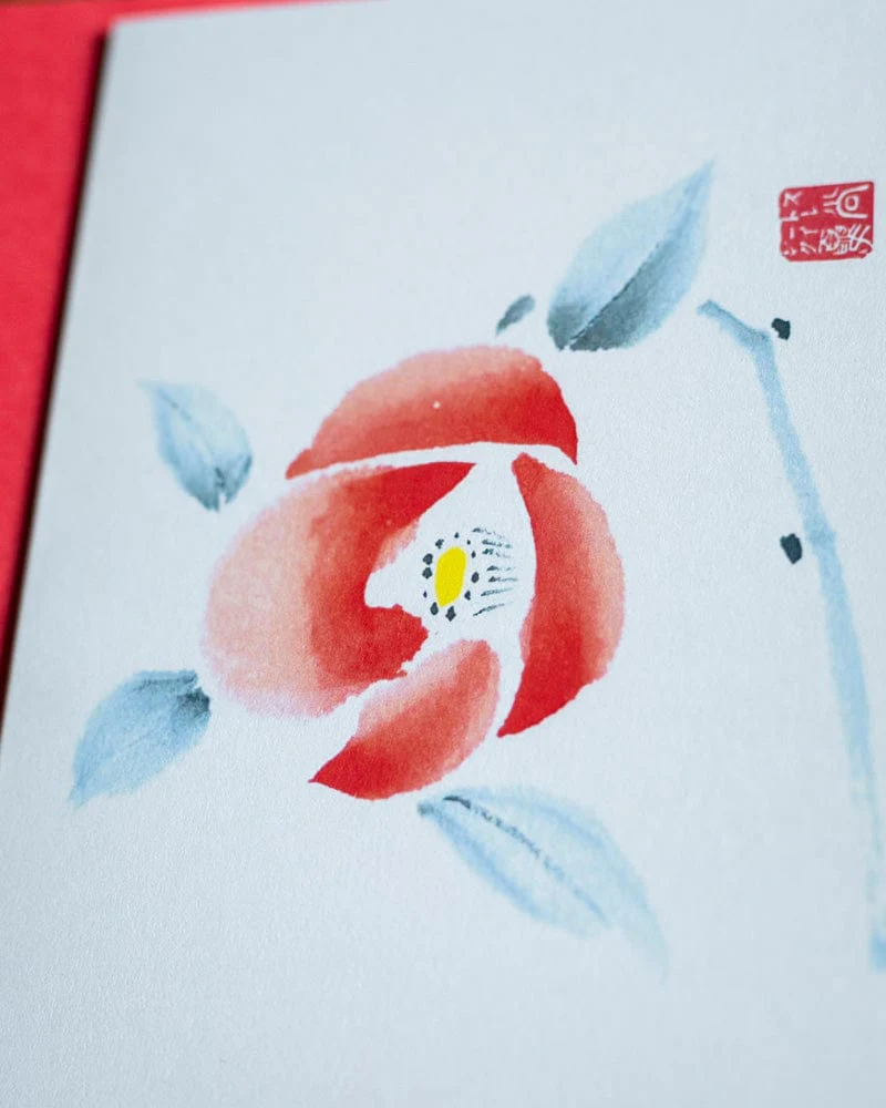 Greeting Cards, Card with Envelope, Tsubaki - Image 2